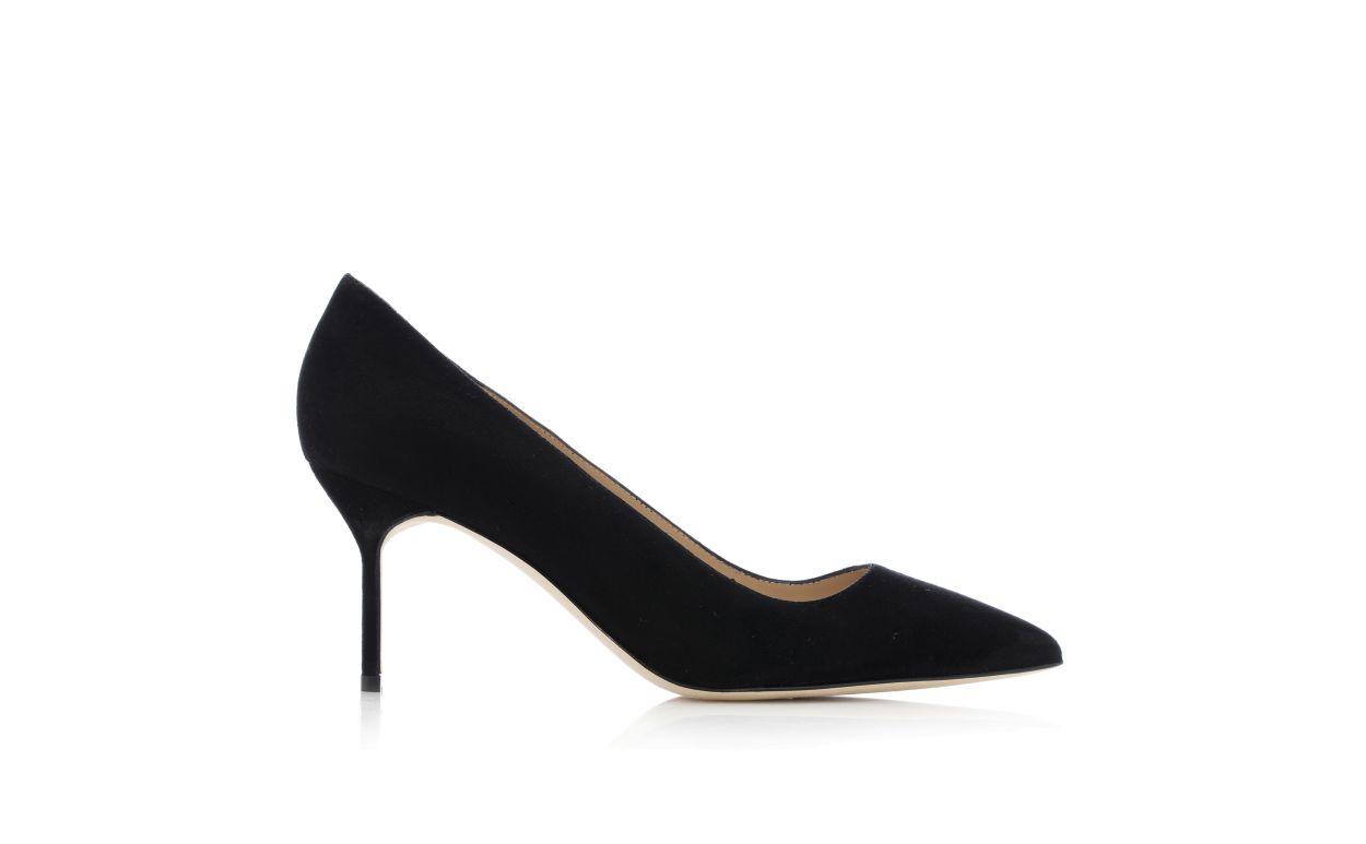 BB 70 Black Suede Pointed Toe Pumps Product Image