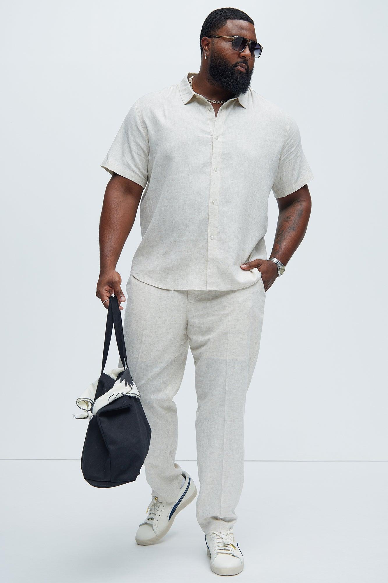 Bahamas Linen Classic Button Up Shirt - Oatmeal Product Image