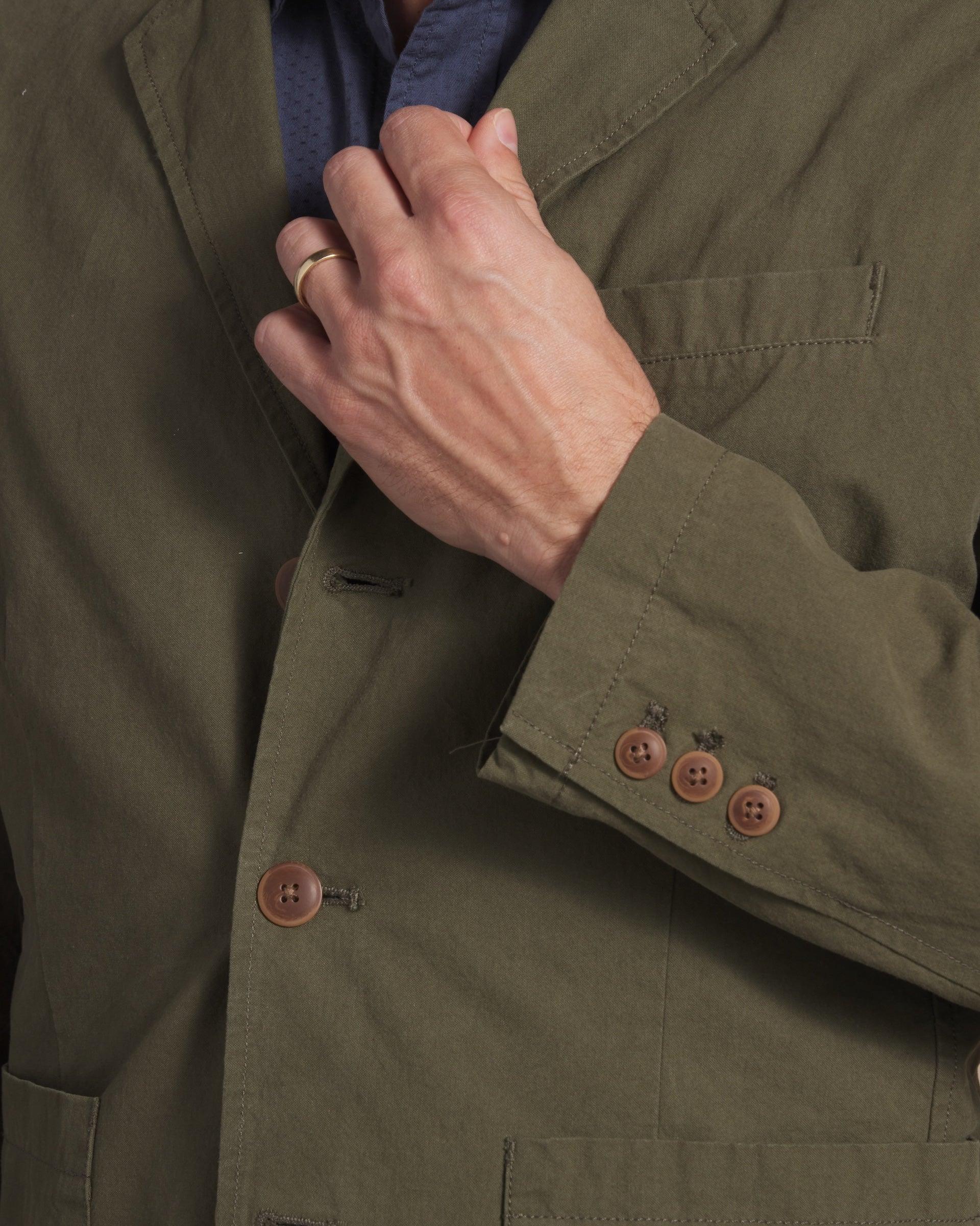 Mercer Cotton Blazer - Dark Olive Product Image