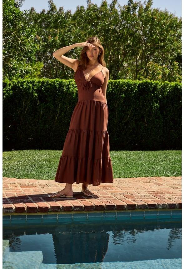 Strappy Tiered Maxi Dress Product Image