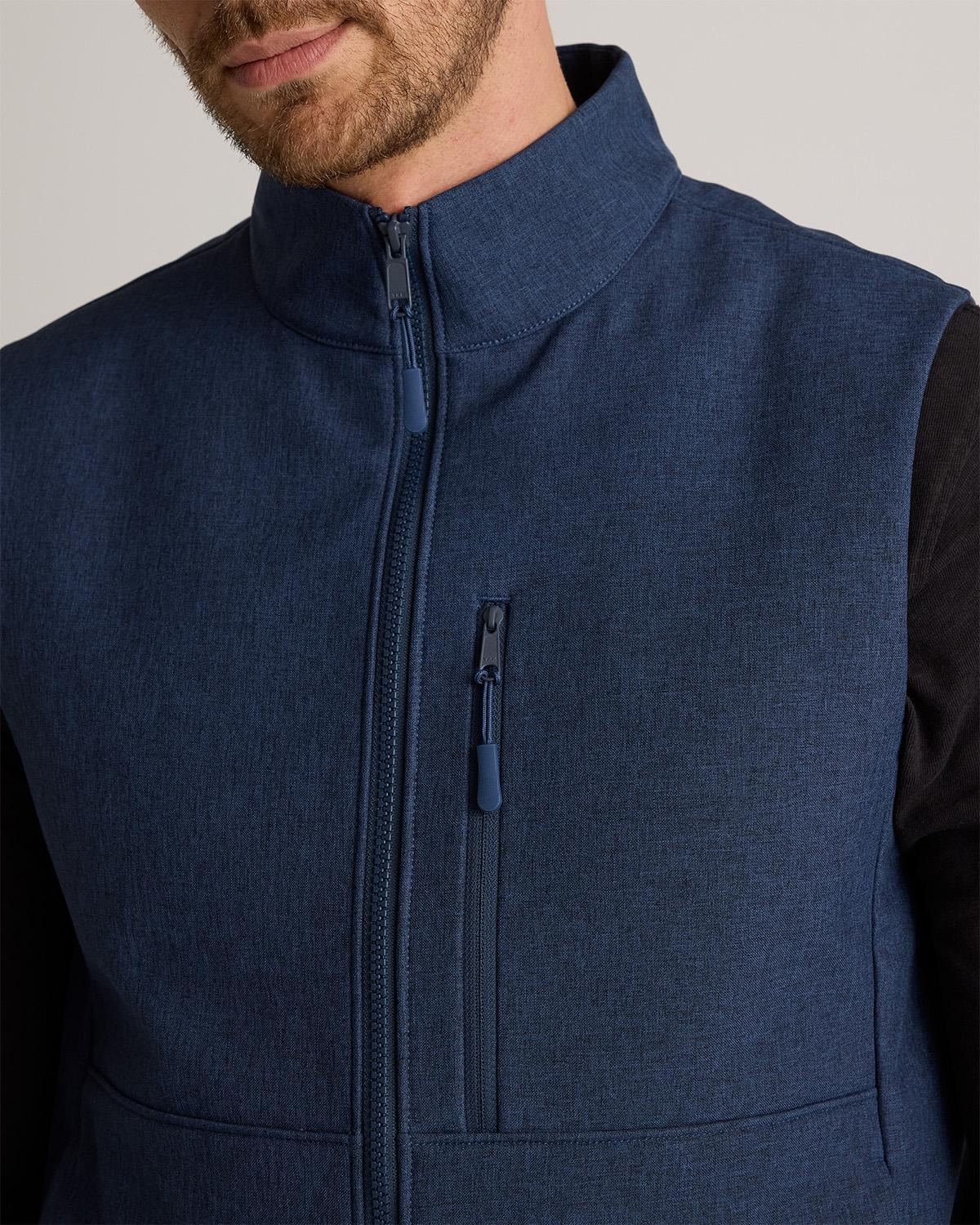 Quince | Men's Softshell Fleece-Lined Full-Zip Vest Size XL, Recycled Polyester Product Image