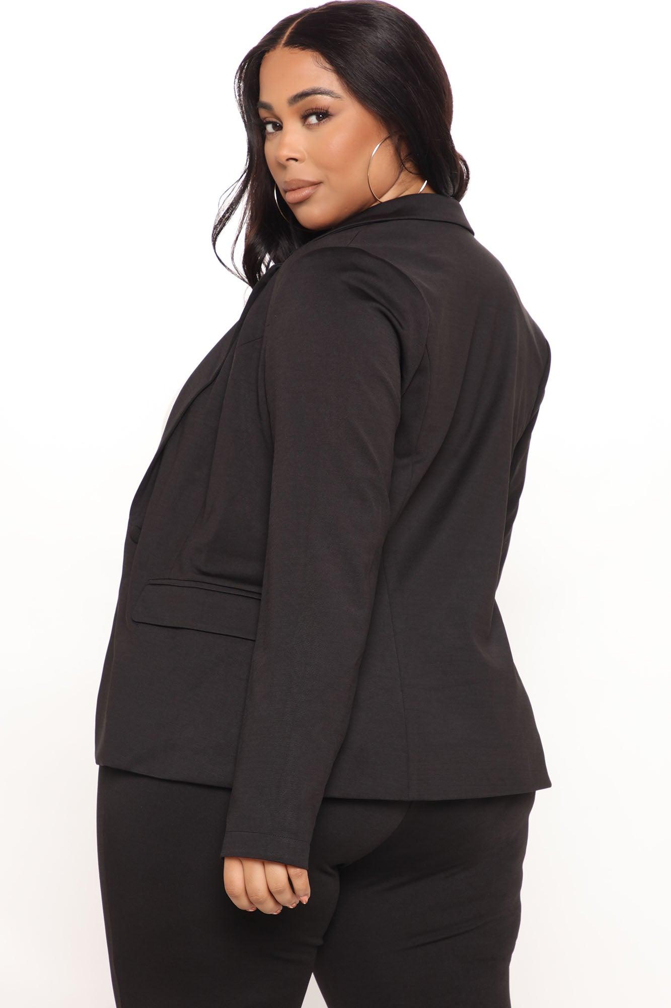 Business Per Usual Blazer Pant Set - Black Product Image