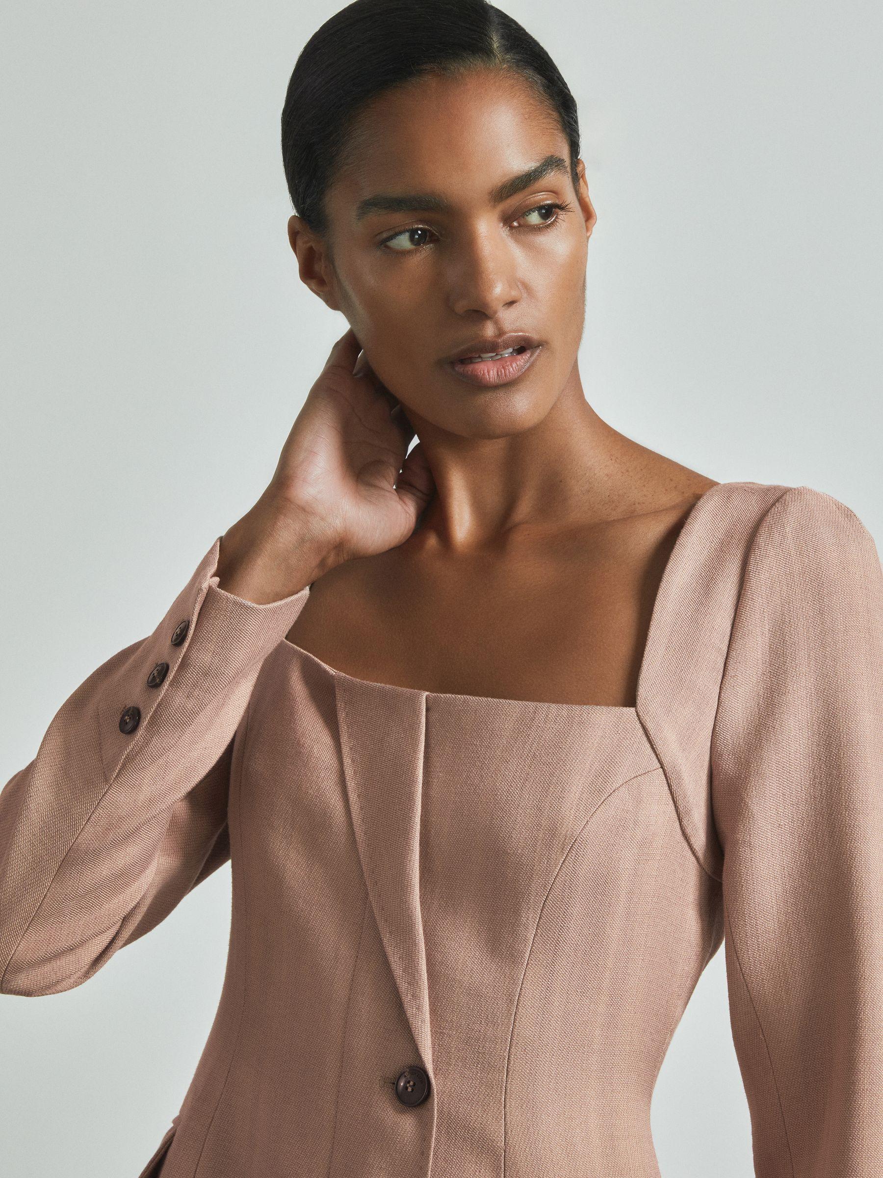 Atelier Tailored Mini Dress in Pink Product Image