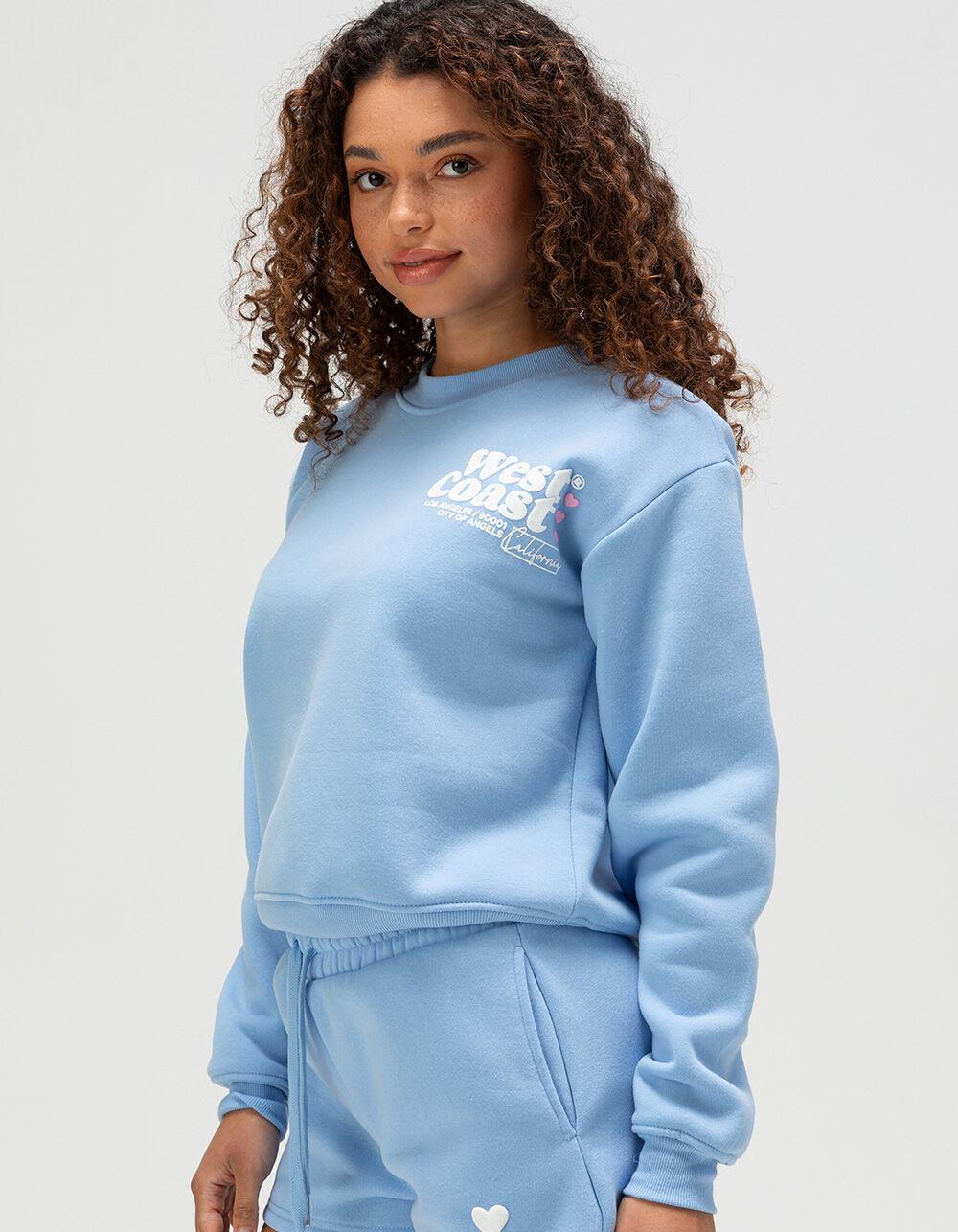 FULL TILT West Coast Womens Crewneck Sweatshirt - BLUE Product Image