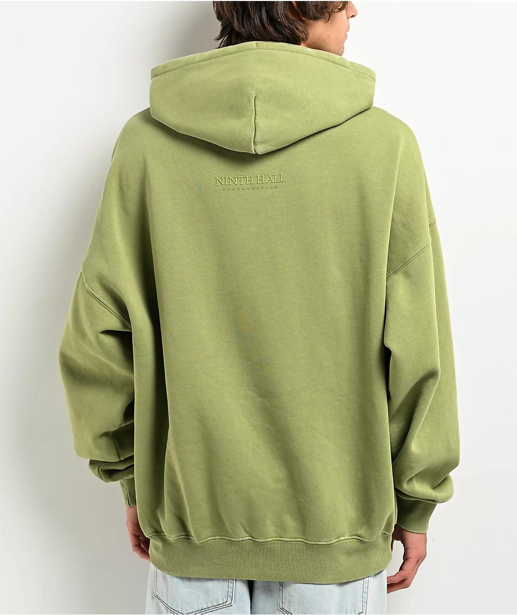 Ninth Hall Fundamentals Green Boxy Hoodie Product Image