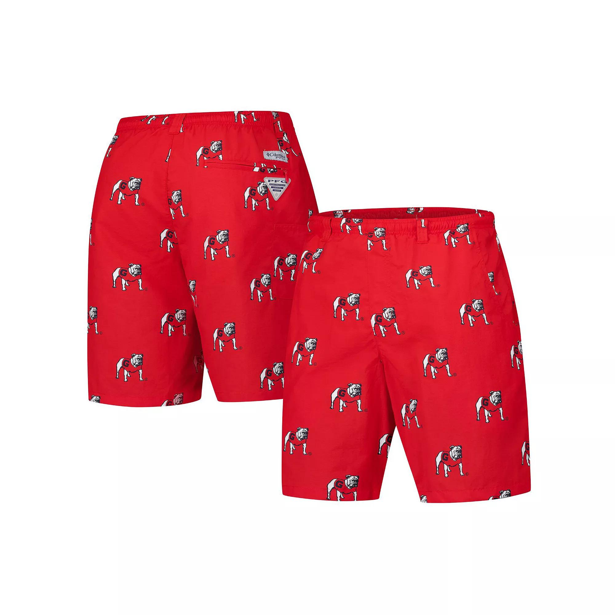 Men's Columbia Red Georgia Bulldogs PFG Backcast III Omni-Shade Shorts,  Product Image