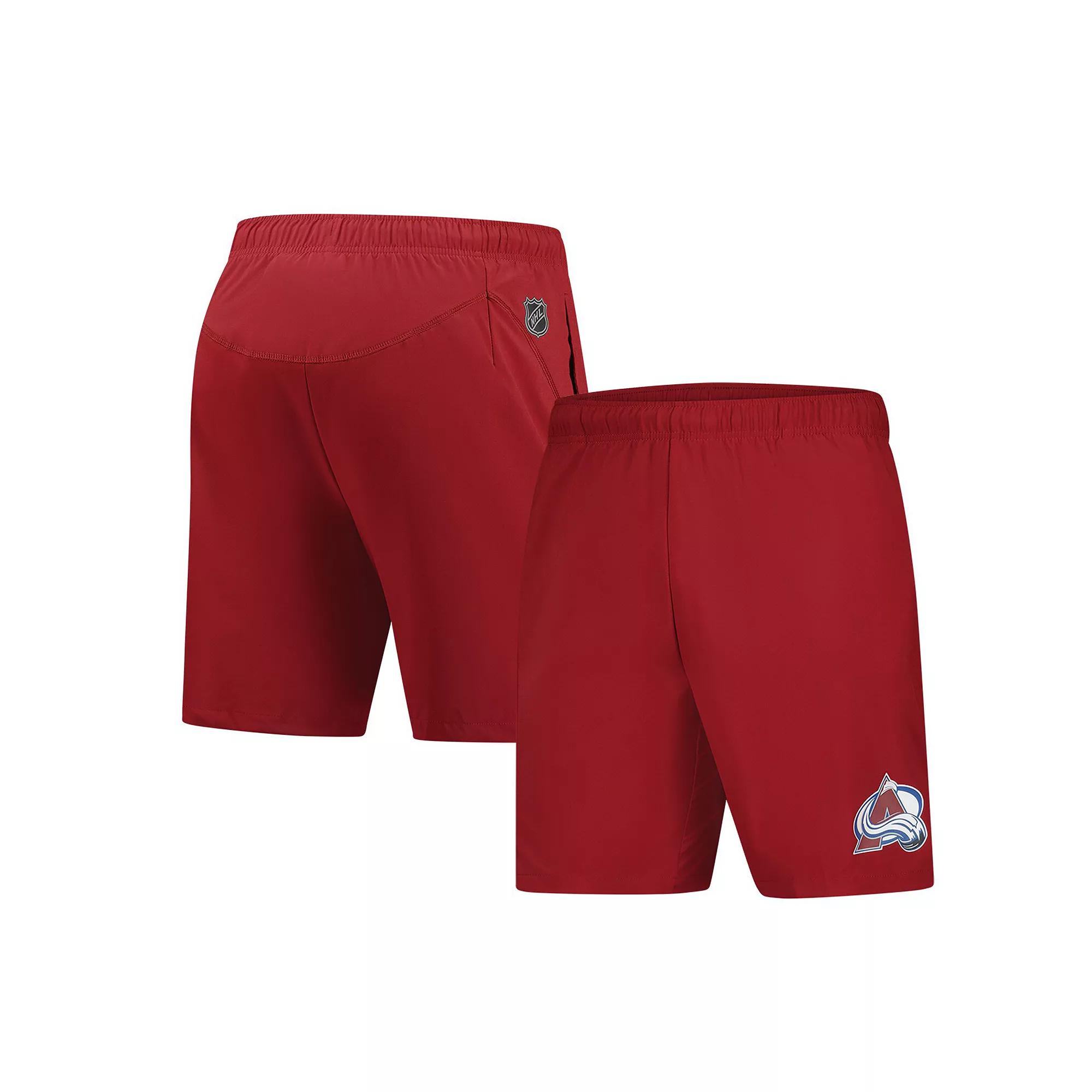 Men's Fanatics Burgundy Colorado Avalanche Tech Training Shorts,  Product Image