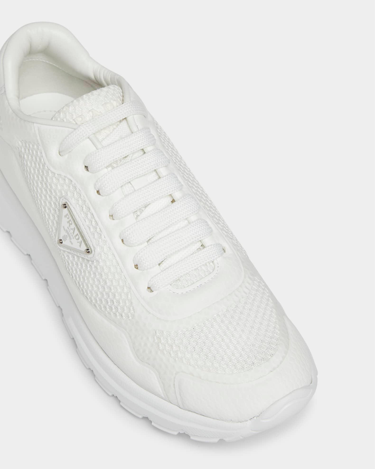 Rete Net Leather Lace-Up Sneakers Product Image