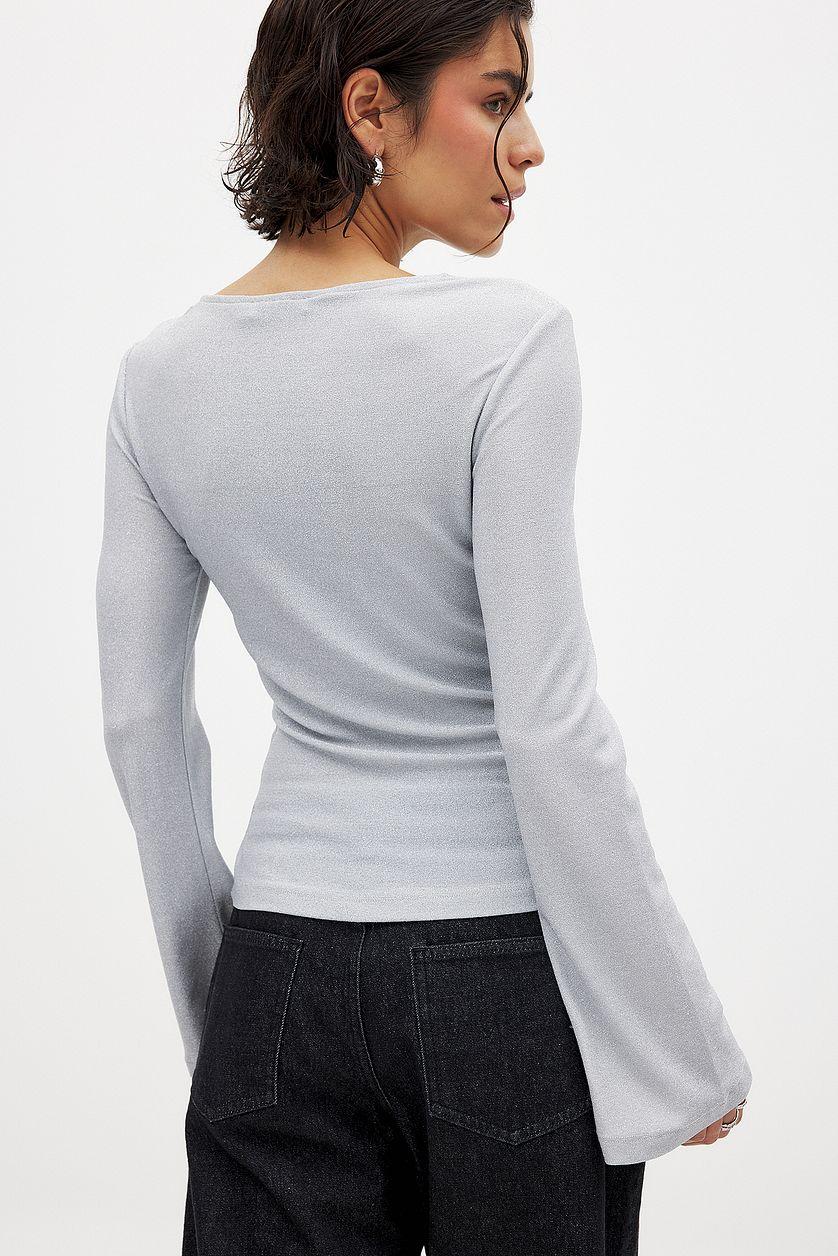 Glitter Twist Top Black Product Image