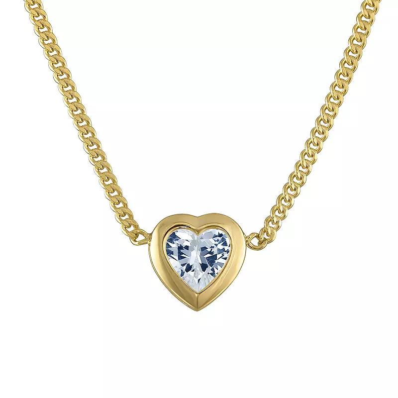 Designs by Gioelli 14k Gold Over Sterling Silver Gemstone Curb Chain Necklace, Womens, Purple Product Image