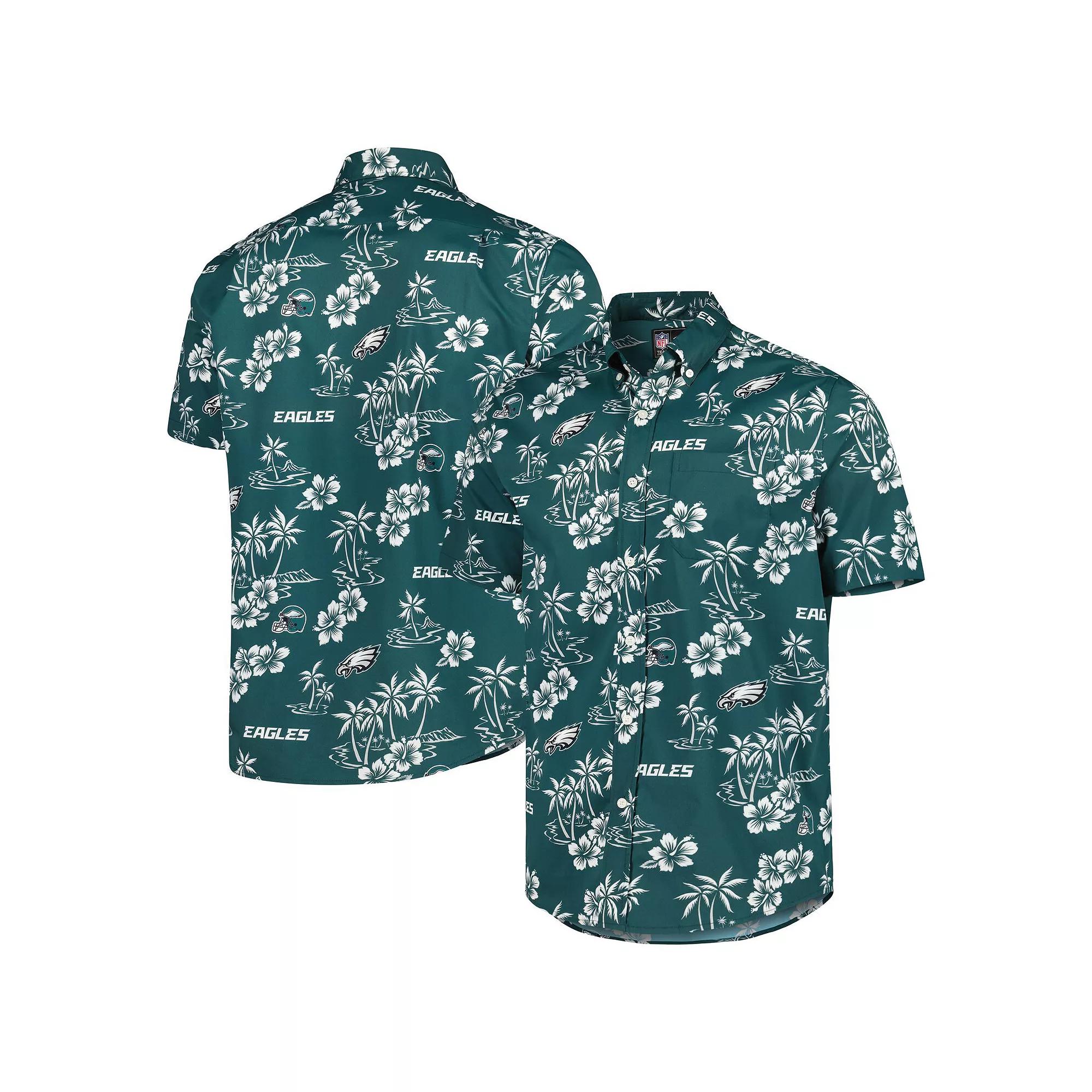 Men's Reyn Spooner Midnight Green Philadelphia Eagles Kekai Button-Up Shirt, Size: Large Product Image