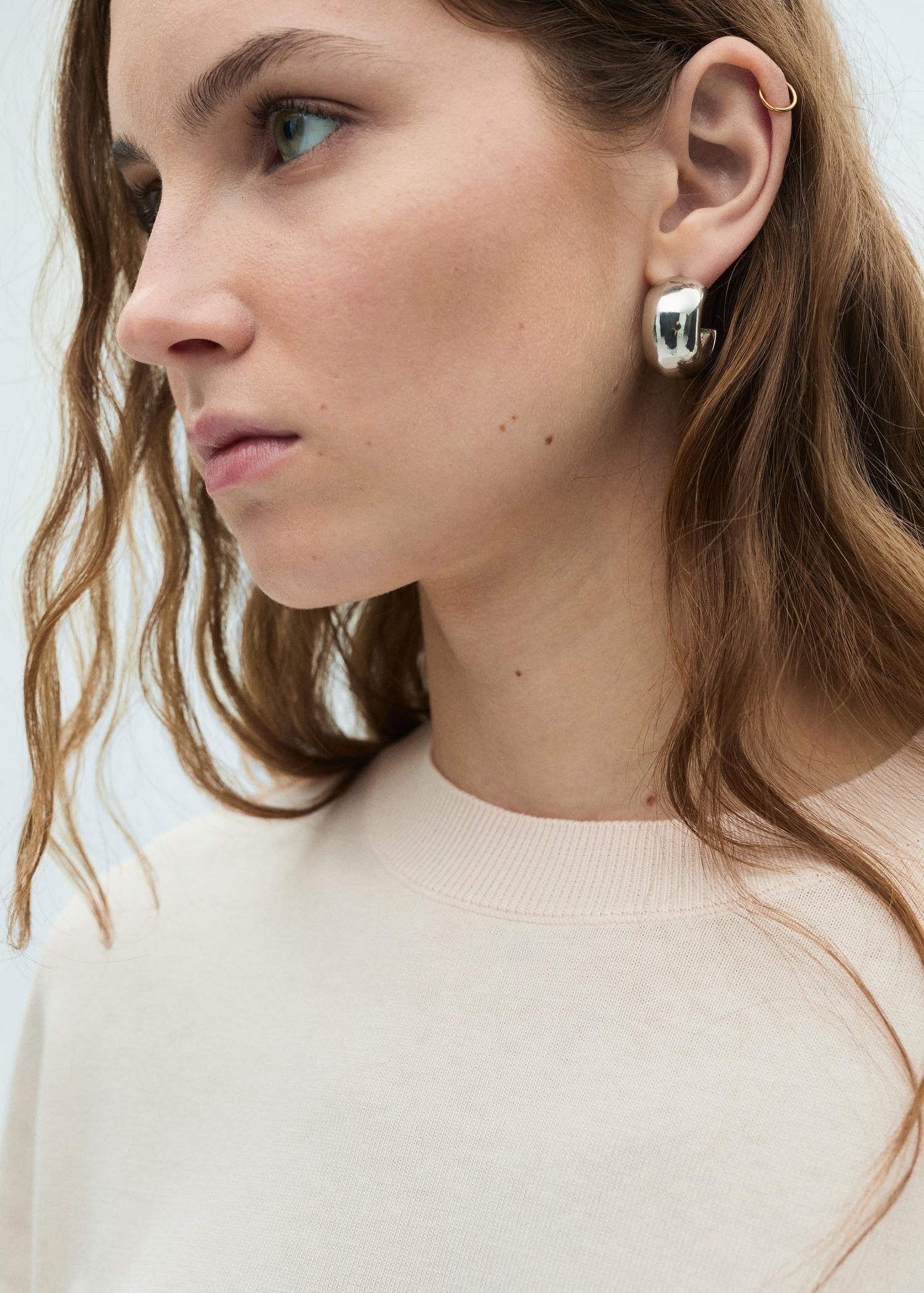 Silk-blend knitted sweater - Women | MANGO USA Product Image