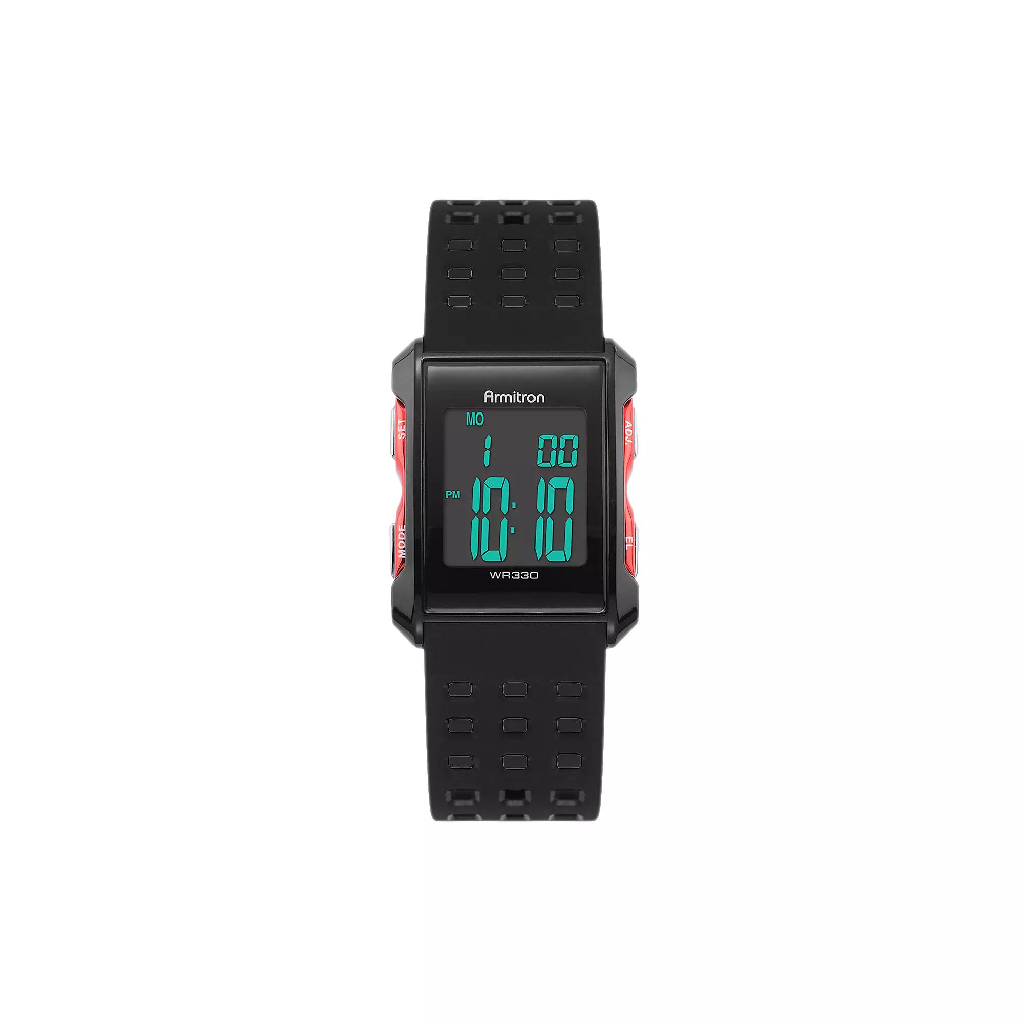 Armitron Mens Digital Chronograph Watch - 40/8177RED Black Product Image