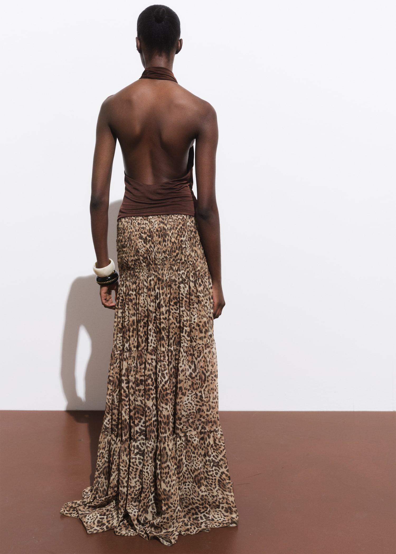 Leopard-print maxi-skirt - Women | MANGO USA Product Image