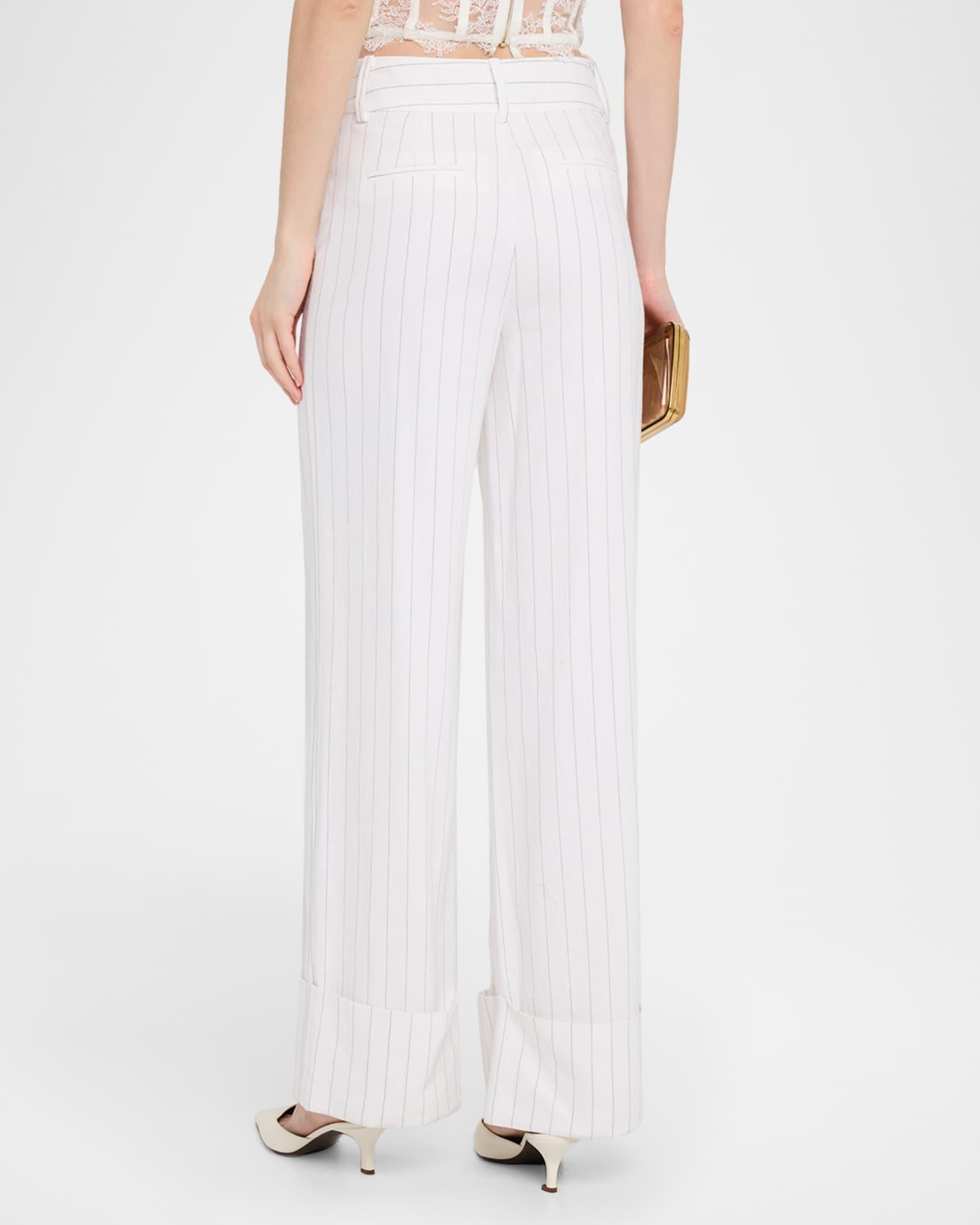 Raquel Pinstripe Linen Pants Product Image
