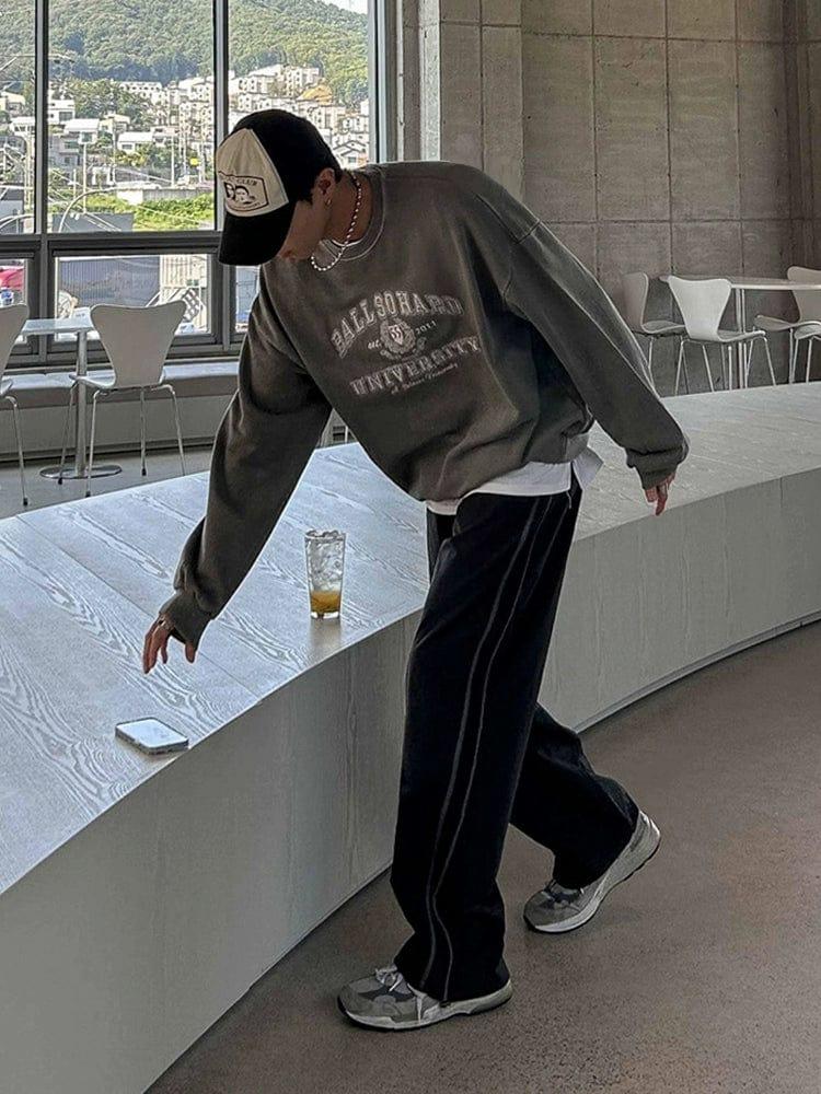 RT No. 11266 STRIPED SPORT STRAIGHT PANTS Product Image