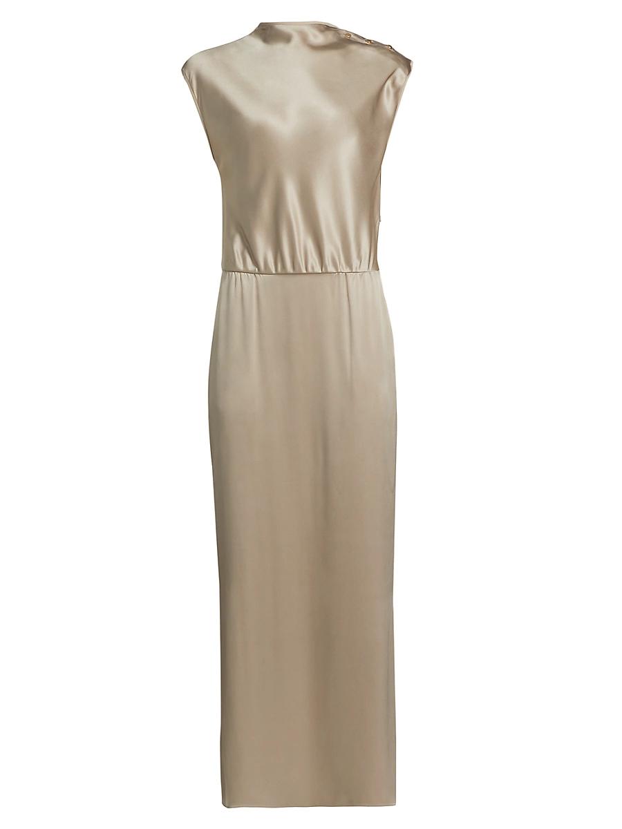 Womens Double Silk Satin Dress Product Image