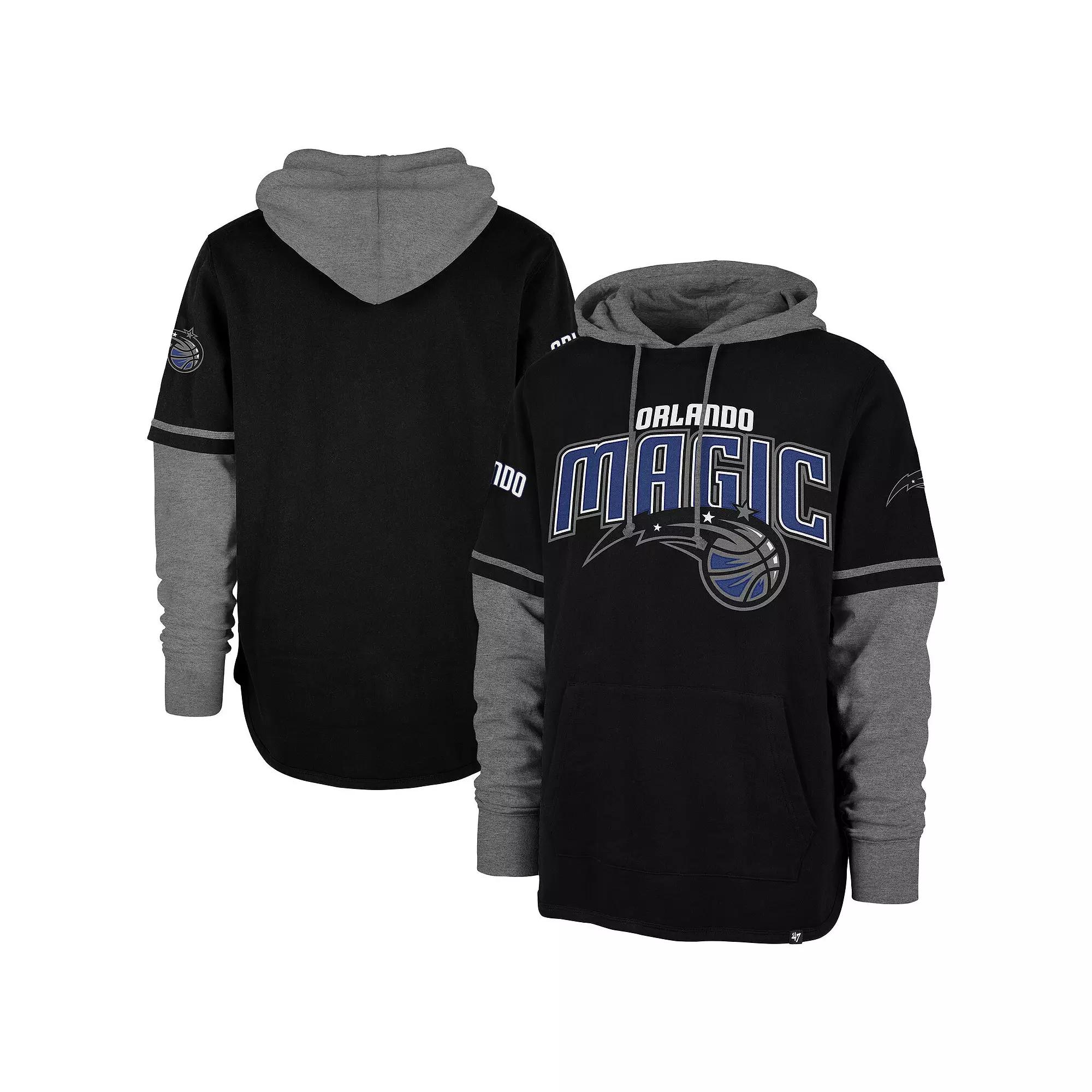 Men's '47 Black Orlando Magic Trifecta Shortstop Pullover Hoodie, Size: Medium, Mag Black Product Image