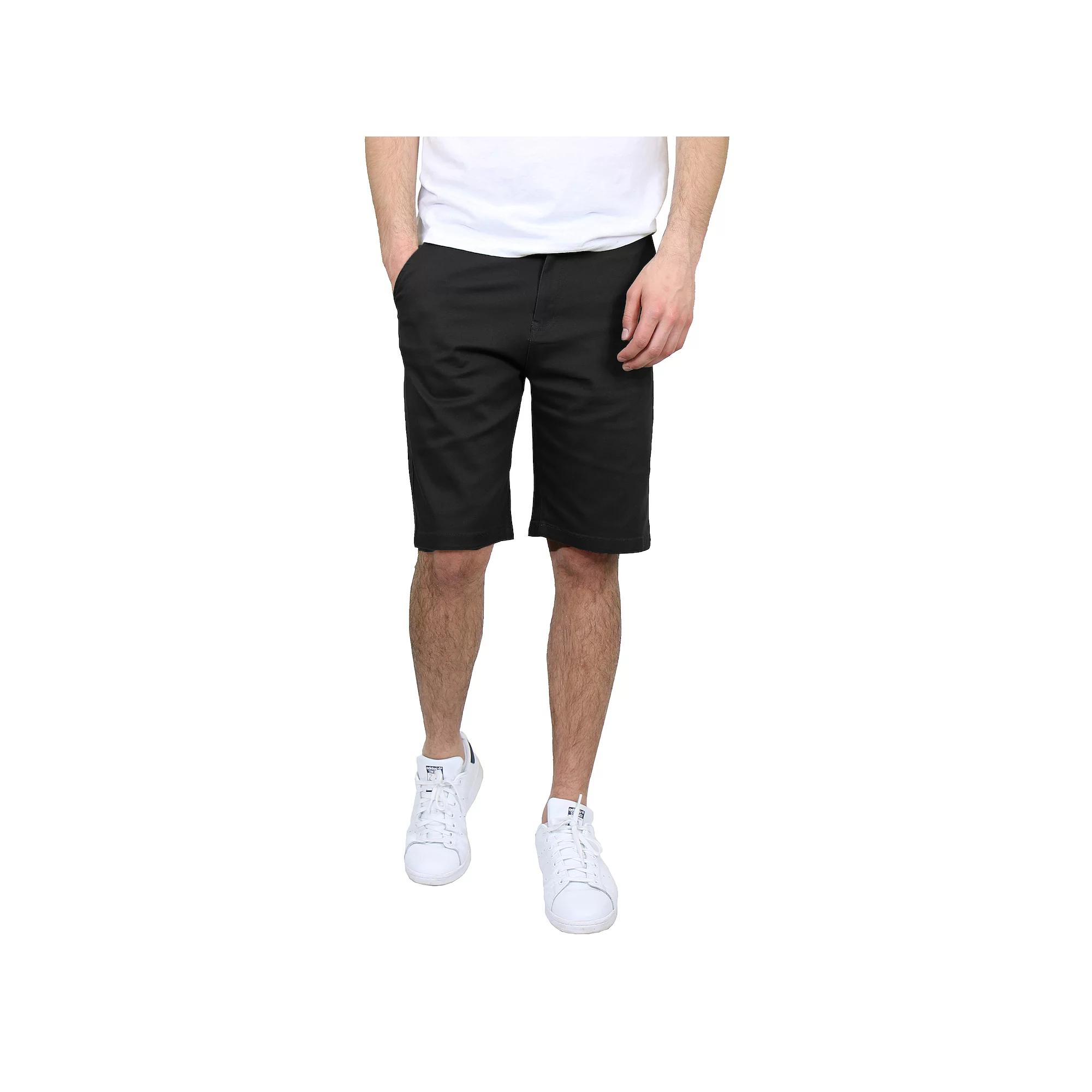 Men's Galaxy 10.5" Slim-Fit Cotton Flex Chino Shorts, Size: 36, Black Product Image