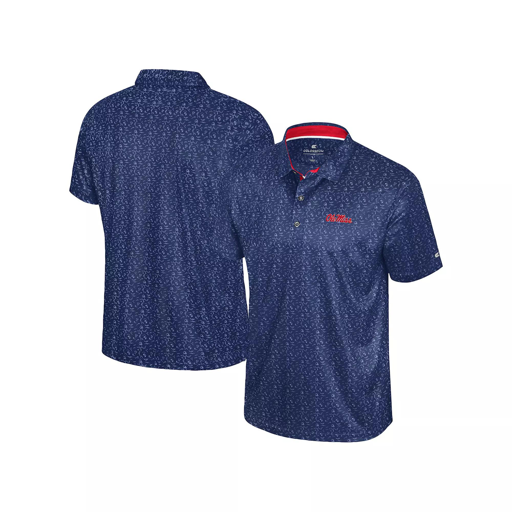 Men's Under Armour Navy Auburn Tigers Playoff Chest Stripe Performance Polo, Size: XXL, Blue Product Image