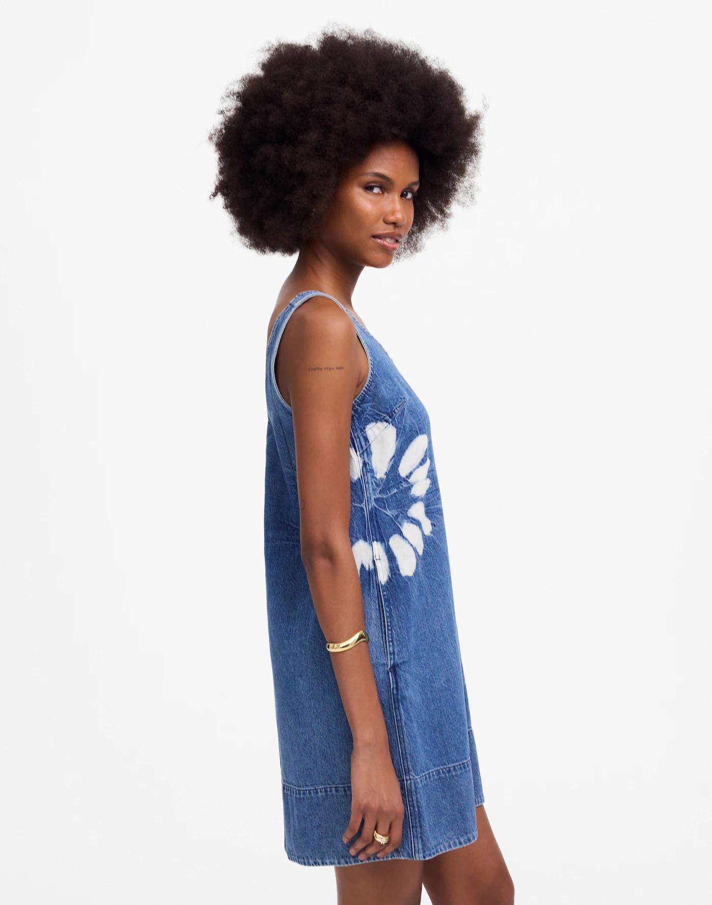 Denim Scoopneck Mini Dress Product Image