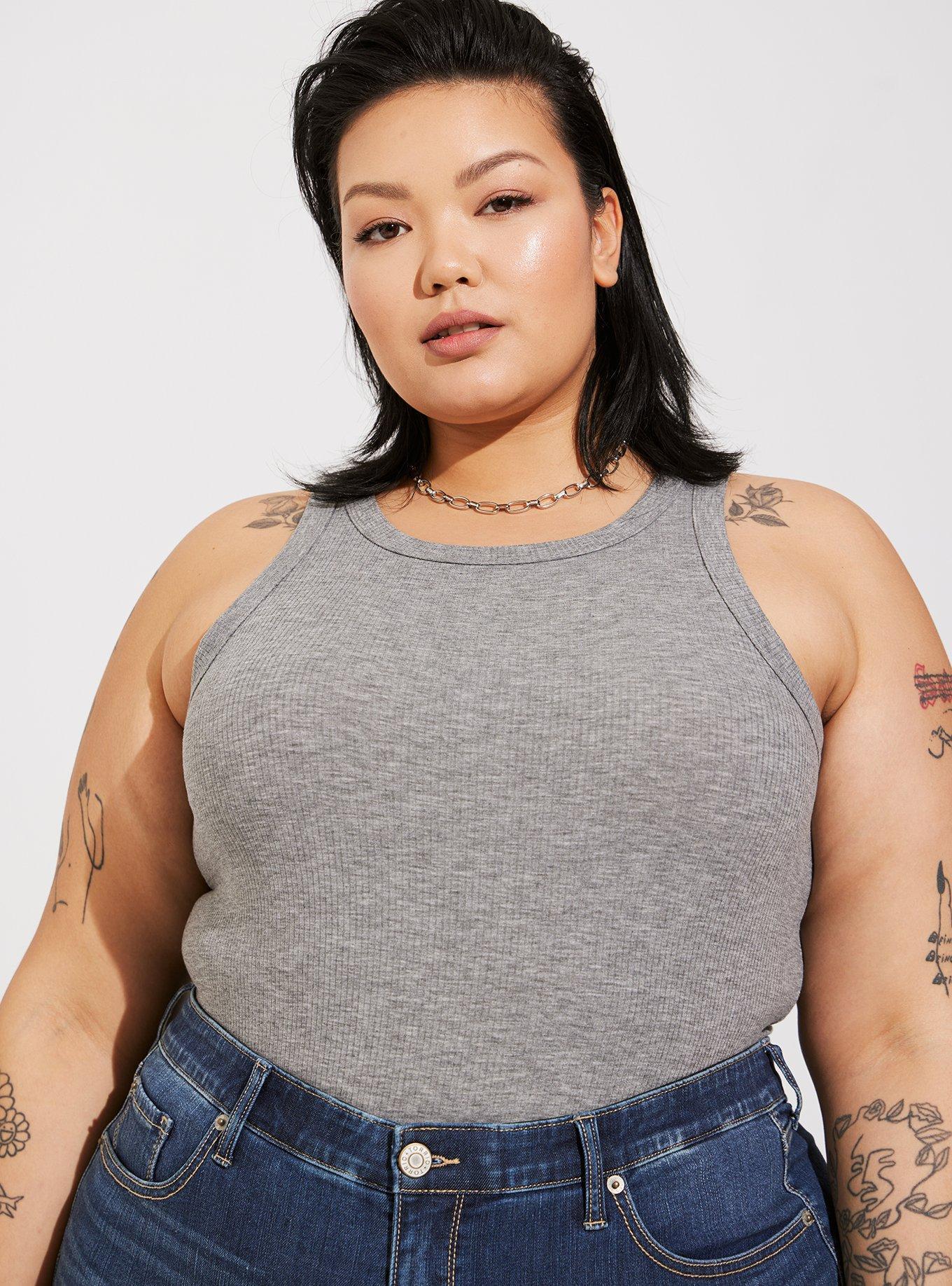 Ribbed High Neck Tank Top Product Image