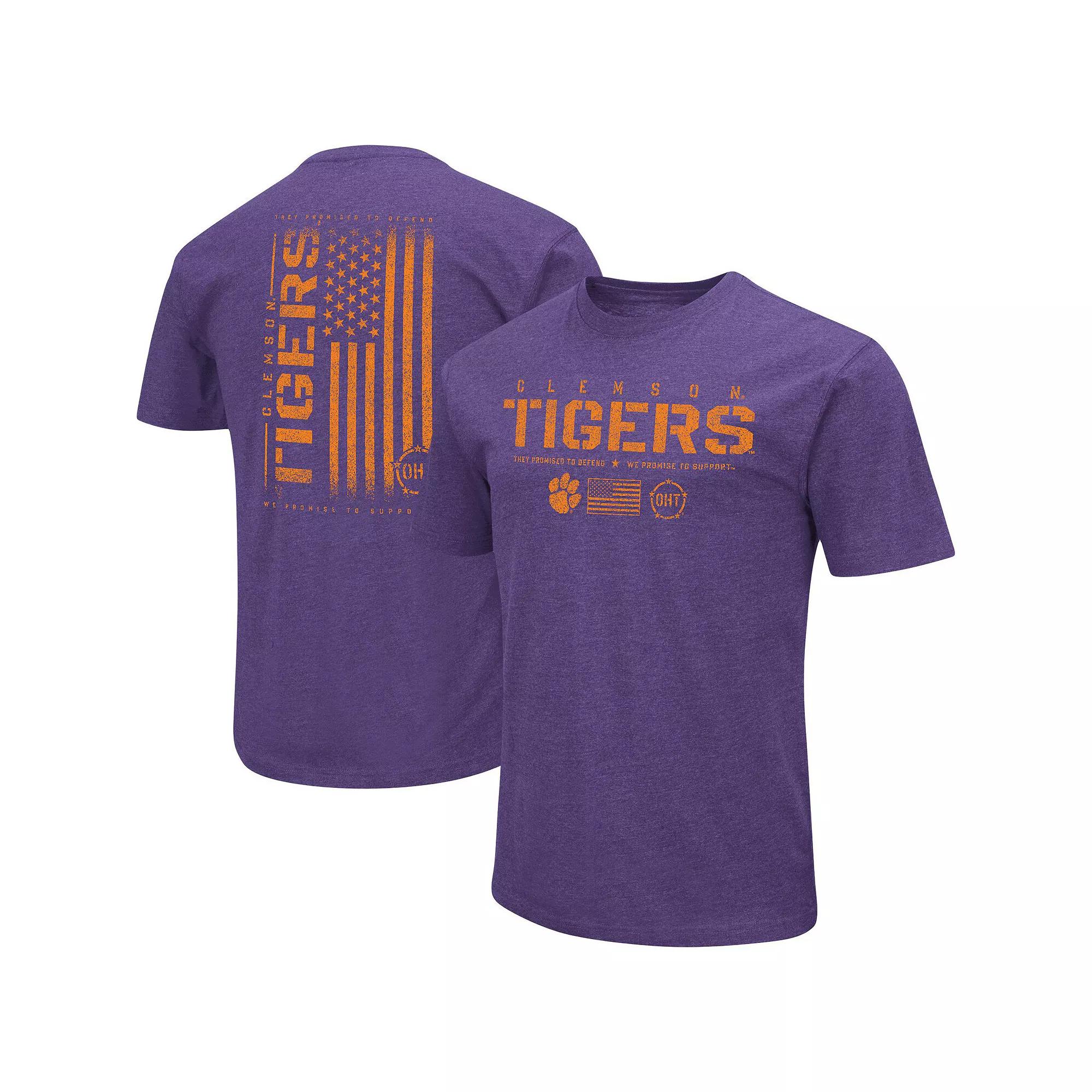 Men's Colosseum Purple Clemson Tigers OHT Military Appreciation Flag 2.0 T-Shirt, Size: 2XL Product Image