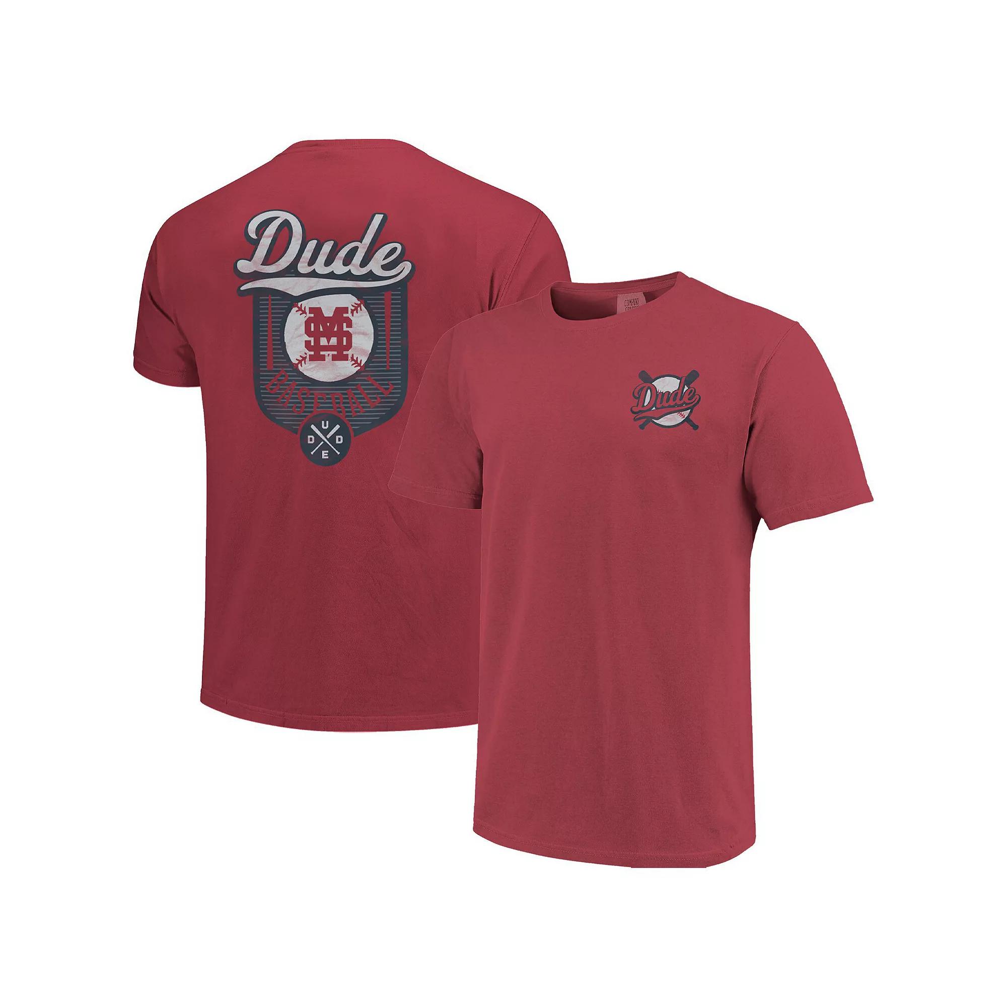 Men's Maroon Mississippi State Bulldogs Dude Baseball Comfort Color T-Shirt, Size: 2XL, Mst Red Product Image