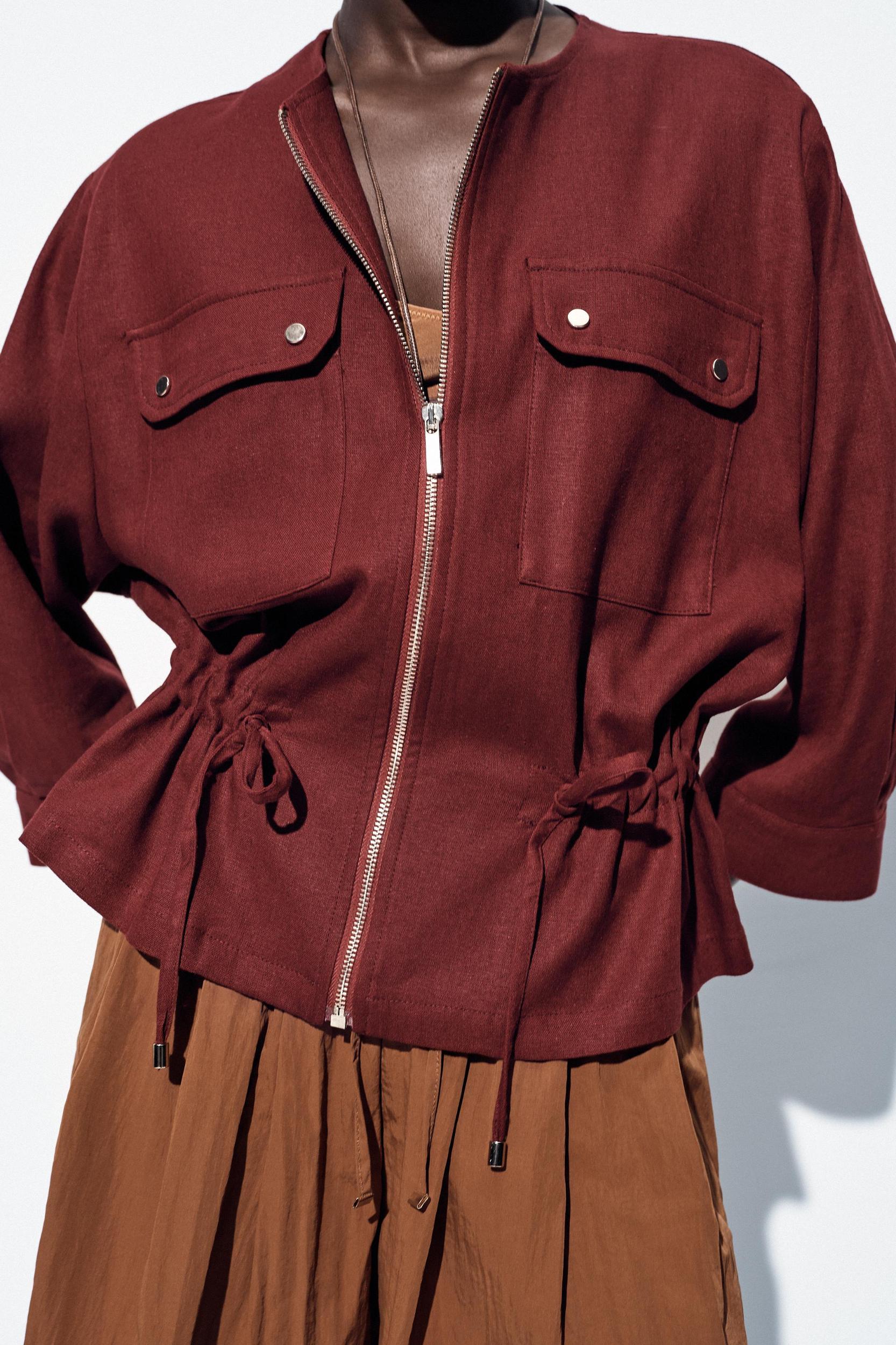 LINEN SAFARI JACKET Product Image