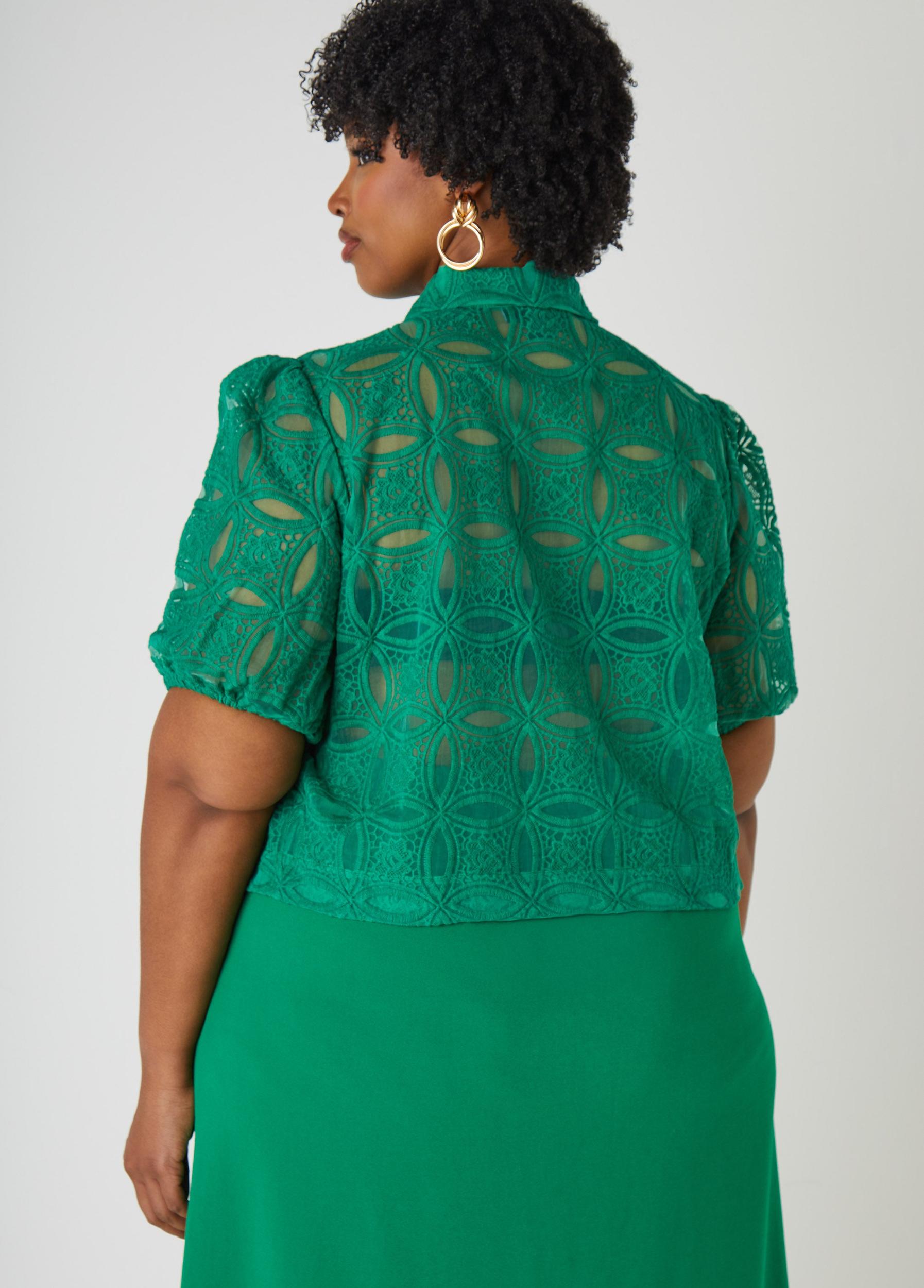 Cropped Embroidered Shirt Product Image