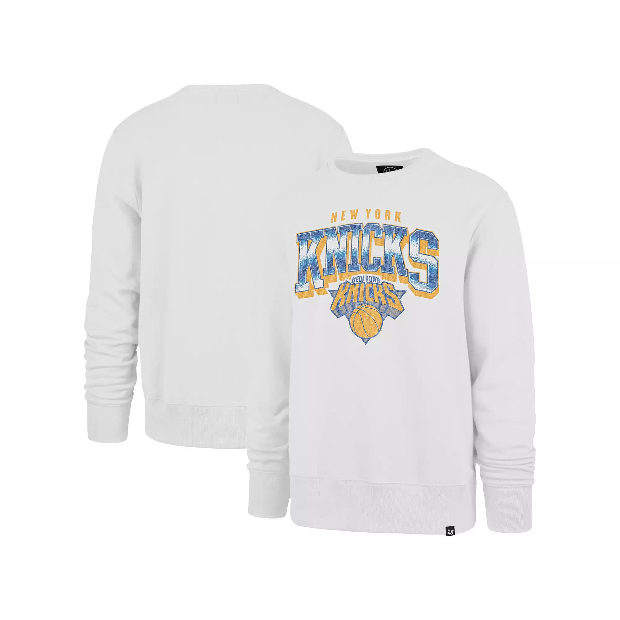 Men's '47 Cream New York Knicks Big & Tall Spotlight Headline Pullover Sweatshirt,  Product Image