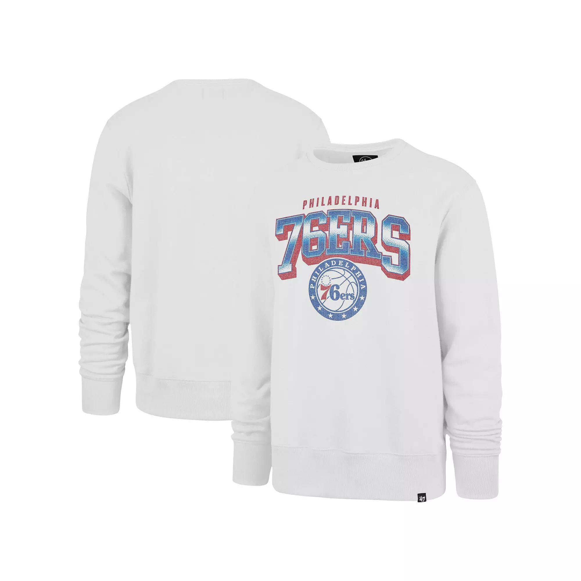 Men's '47 Cream Philadelphia 76ers Big & Tall Spotlight Headline Pullover Sweatshirt, Size: 4XB, 76r Beige Product Image