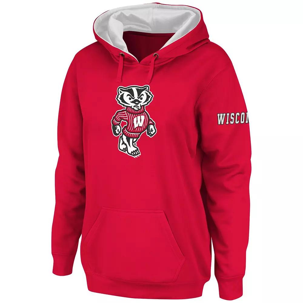 Women's Stadium Athletic Cardinal Wisconsin Badgers Big Logo Pullover Hoodie,  Product Image