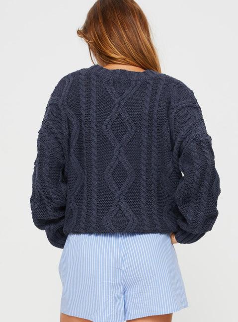 Anaya Oversized Sweater Navy Product Image