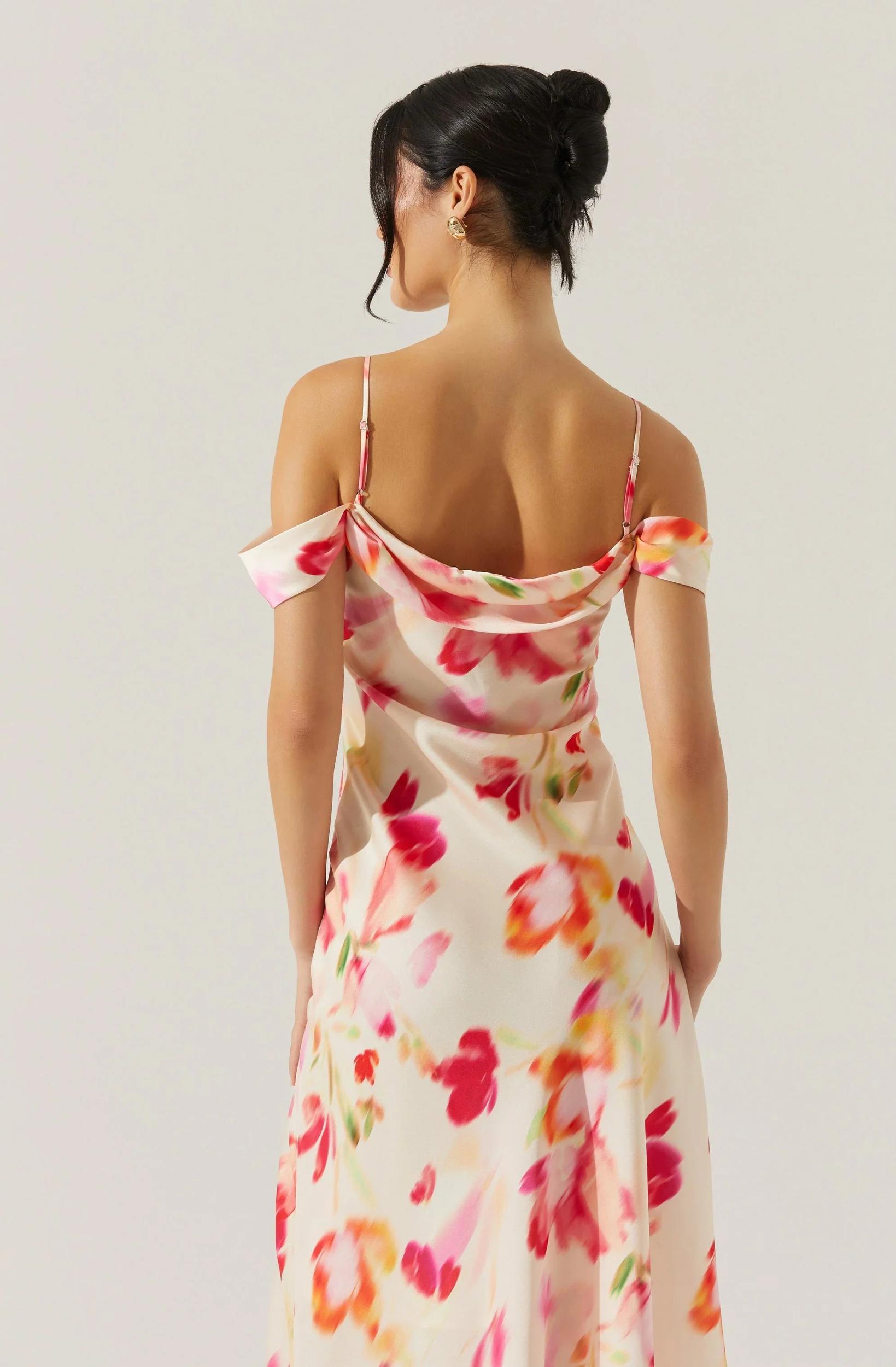 ASTR The Label | Kitura Dress | Pink Watercolor Product Image