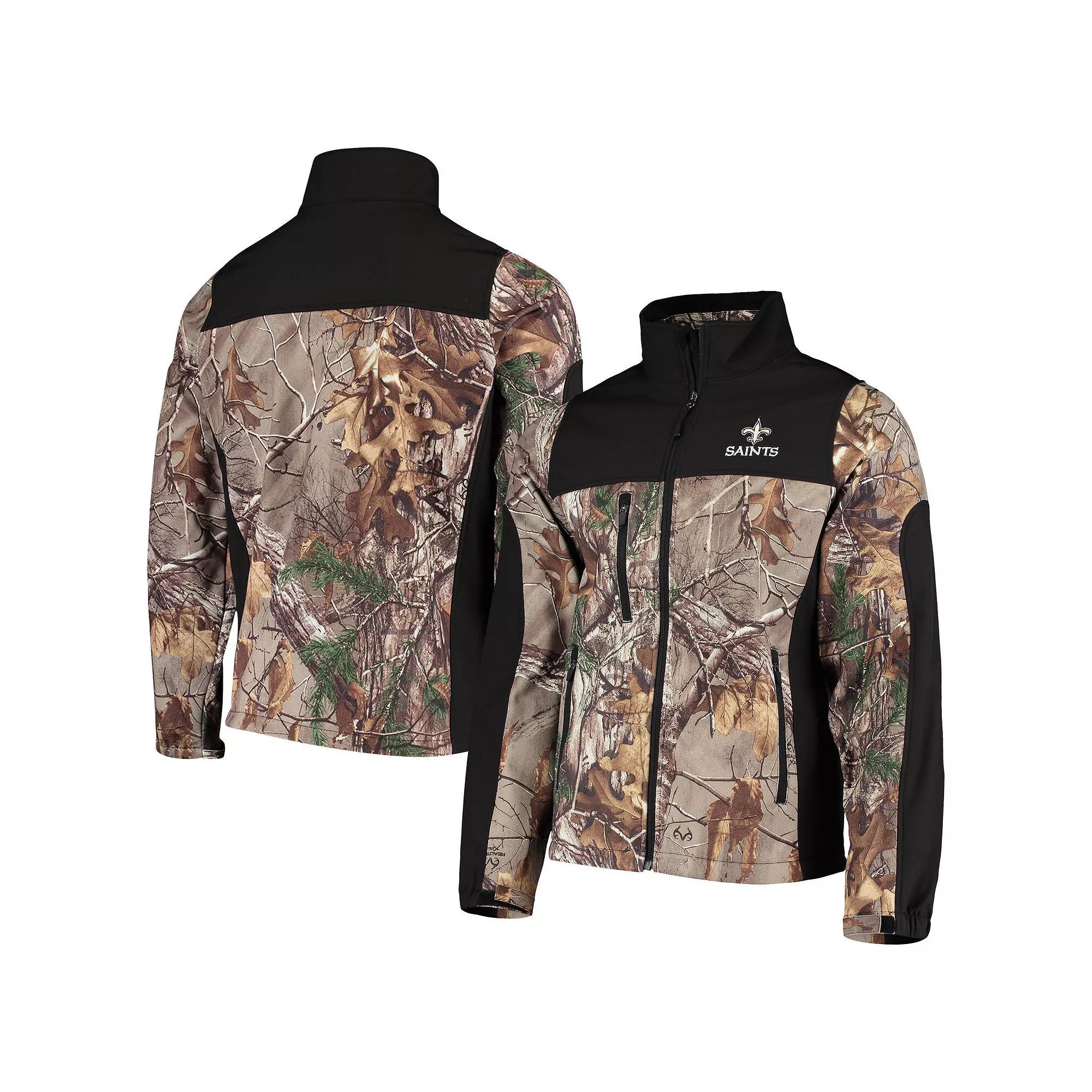 Men's Dunbrooke Realtree Camo/Black Carolina Panthers Circle Hunter Softshell Full-Zip Jacket,  Product Image
