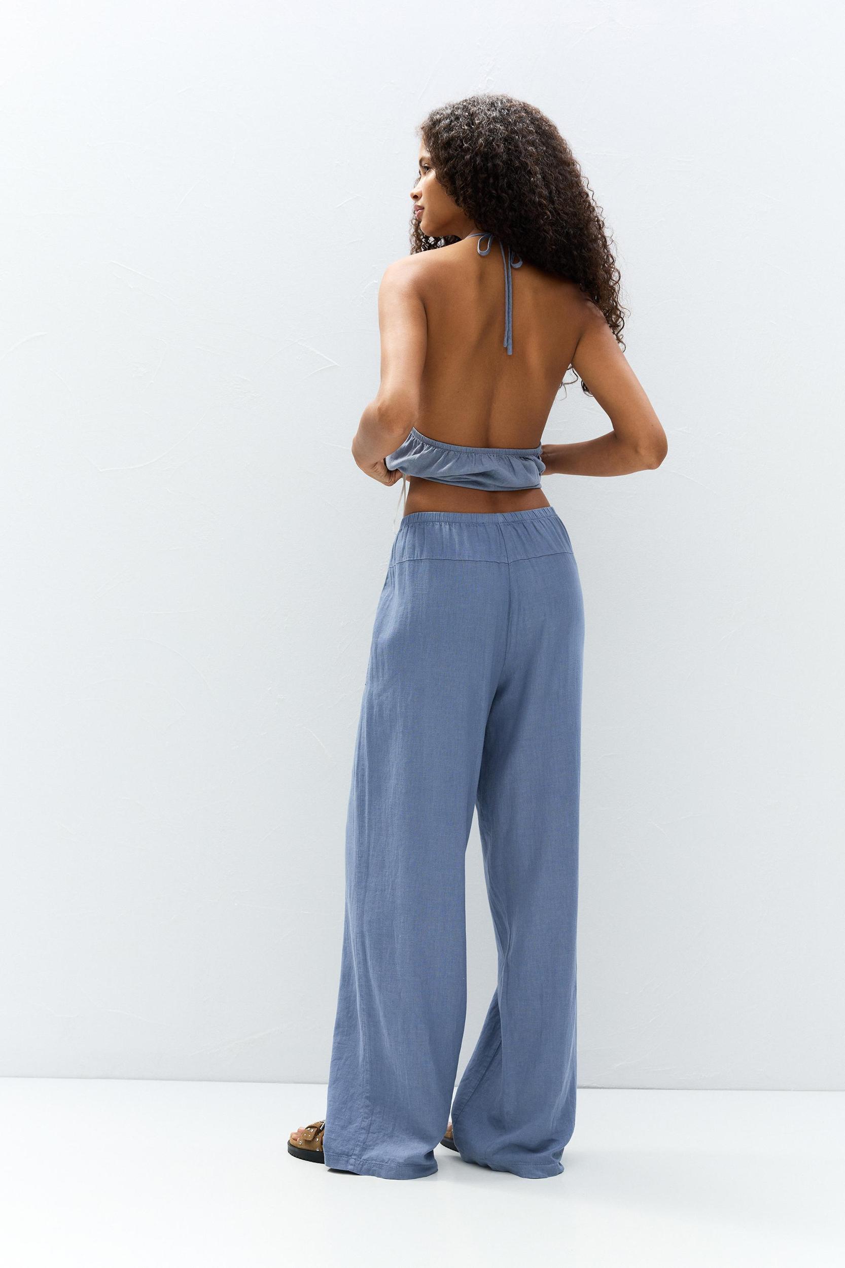 Flowy pants with linen Product Image