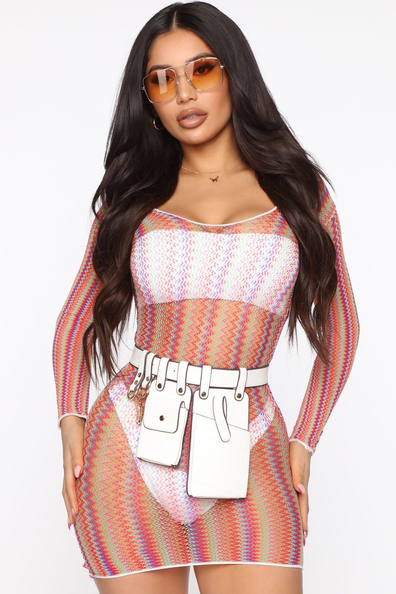 Wild Heart Swim Cover Up Dress - Multi Color Product Image