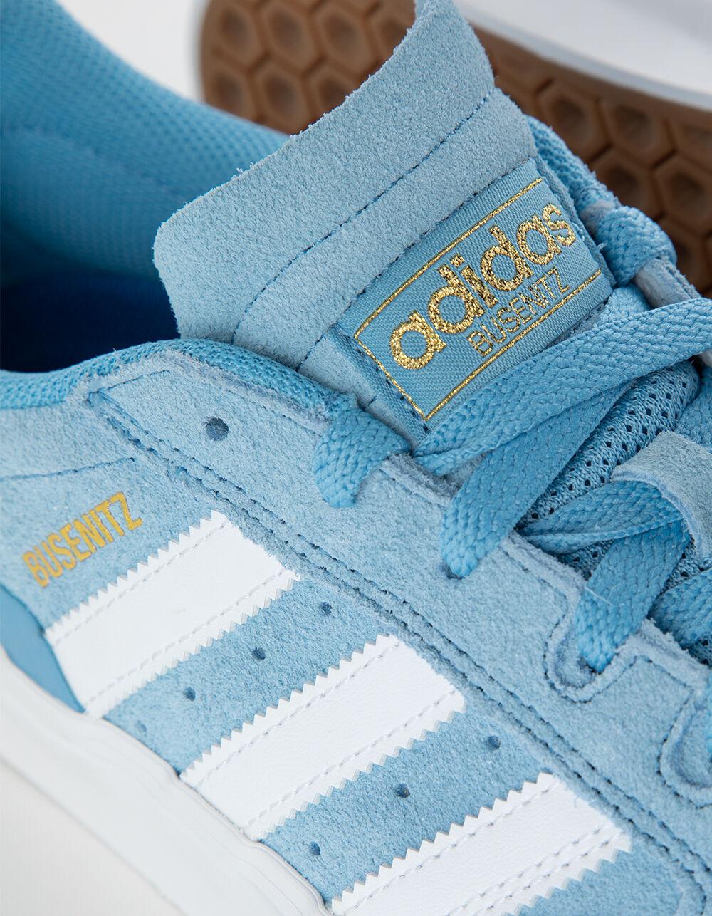 ADIDAS Busenitz Vulc II Skate Shoes - LT BLUE/WHITE Product Image