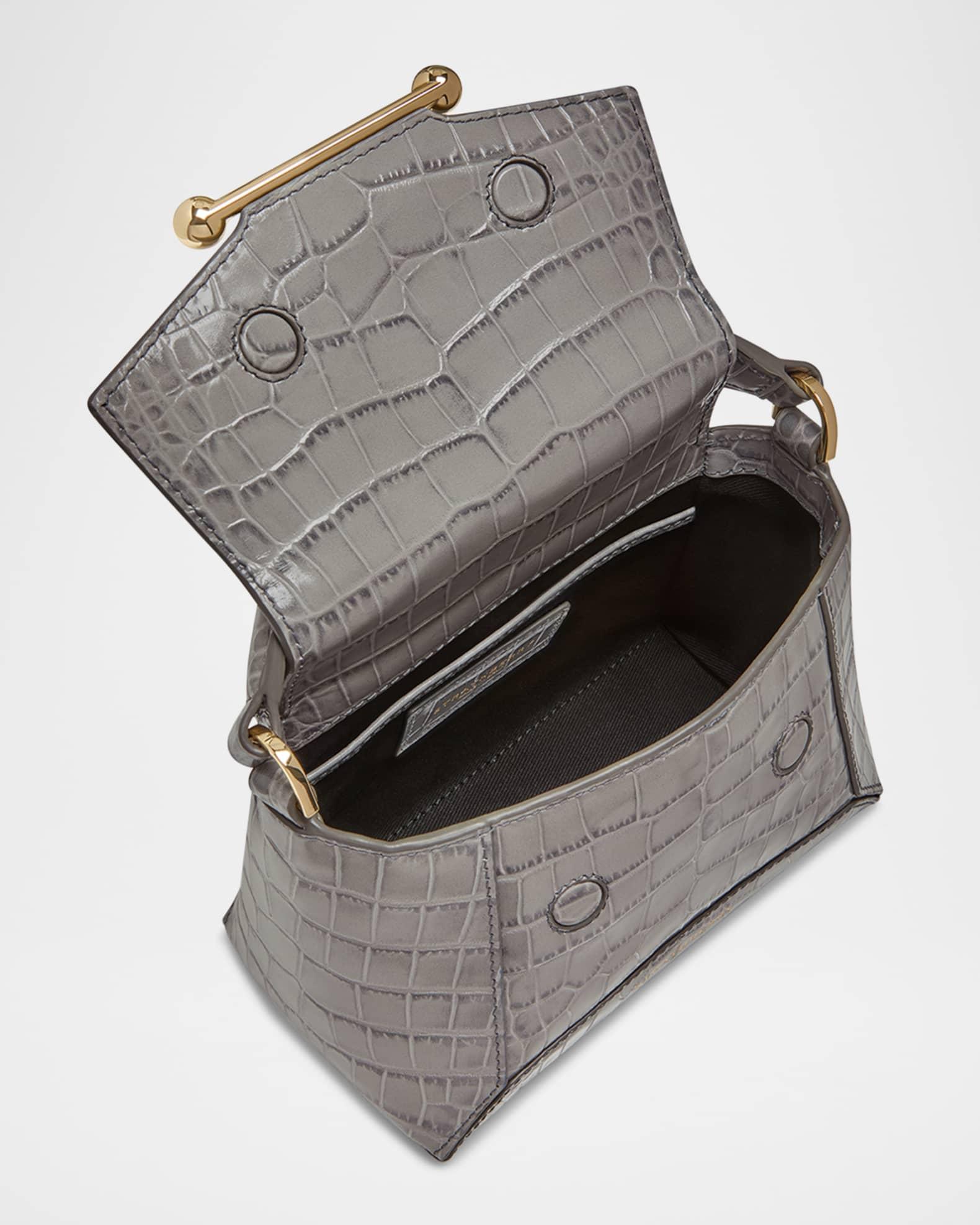 Mosaic Nano Croc-Embossed Leather Top-Handle Bag Product Image