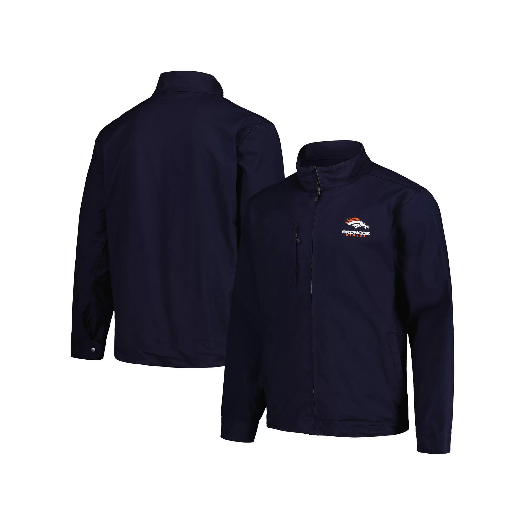 Men's Dunbrooke Navy Denver Broncos Journey Workwear Tri-Blend Full-Zip Jacket,  Product Image