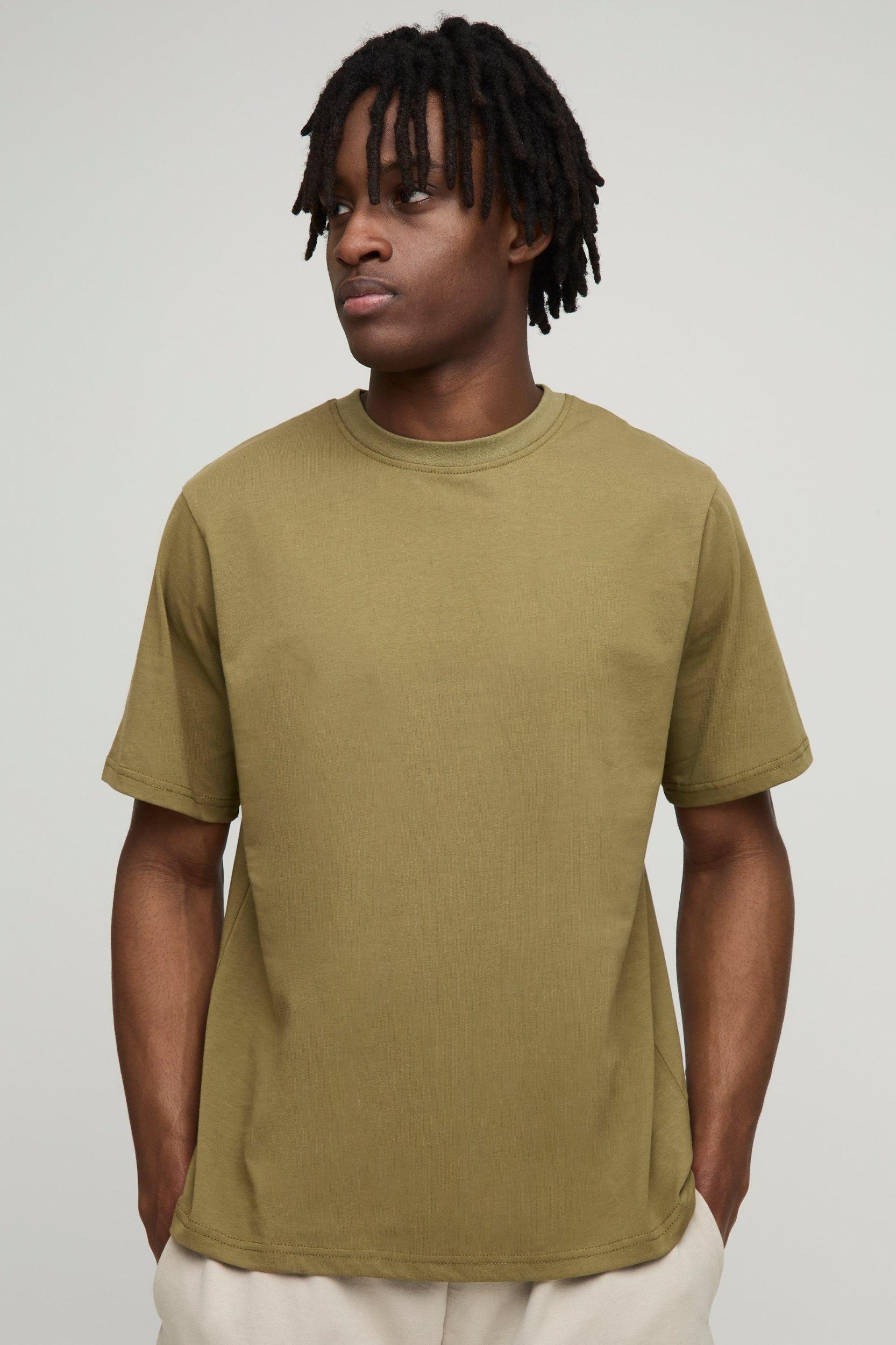 Regular Fit Basic Crew Neck T-shirt | boohooMAN USA Product Image