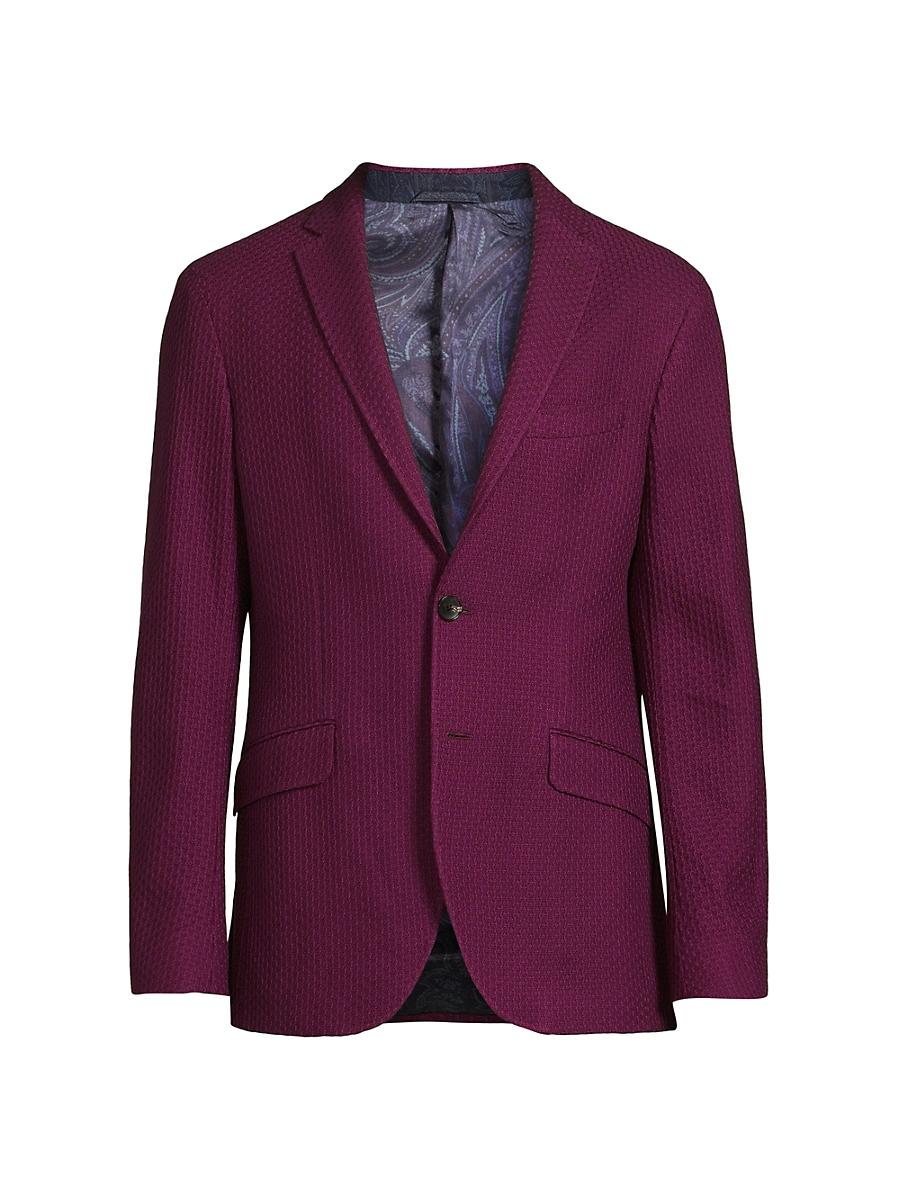 Mens Basic Textured Blazer Product Image