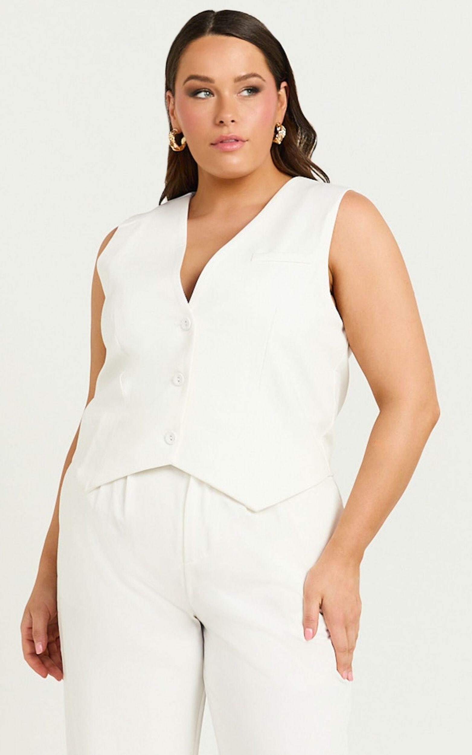 Lorcan Vest - Tailored Vest in White Product Image