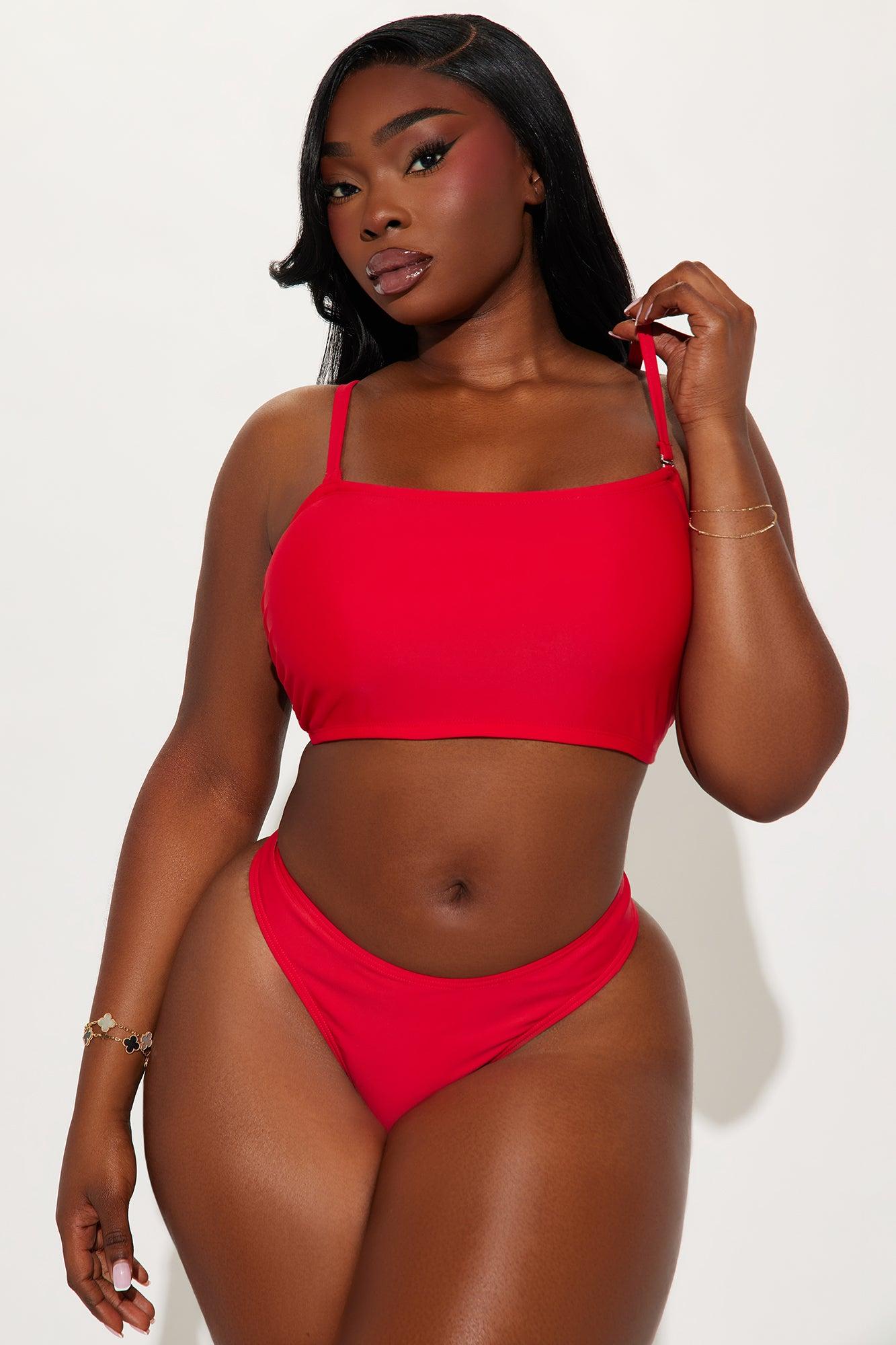 Maui Mix And Match Bandeau Bikini Top - Red Product Image