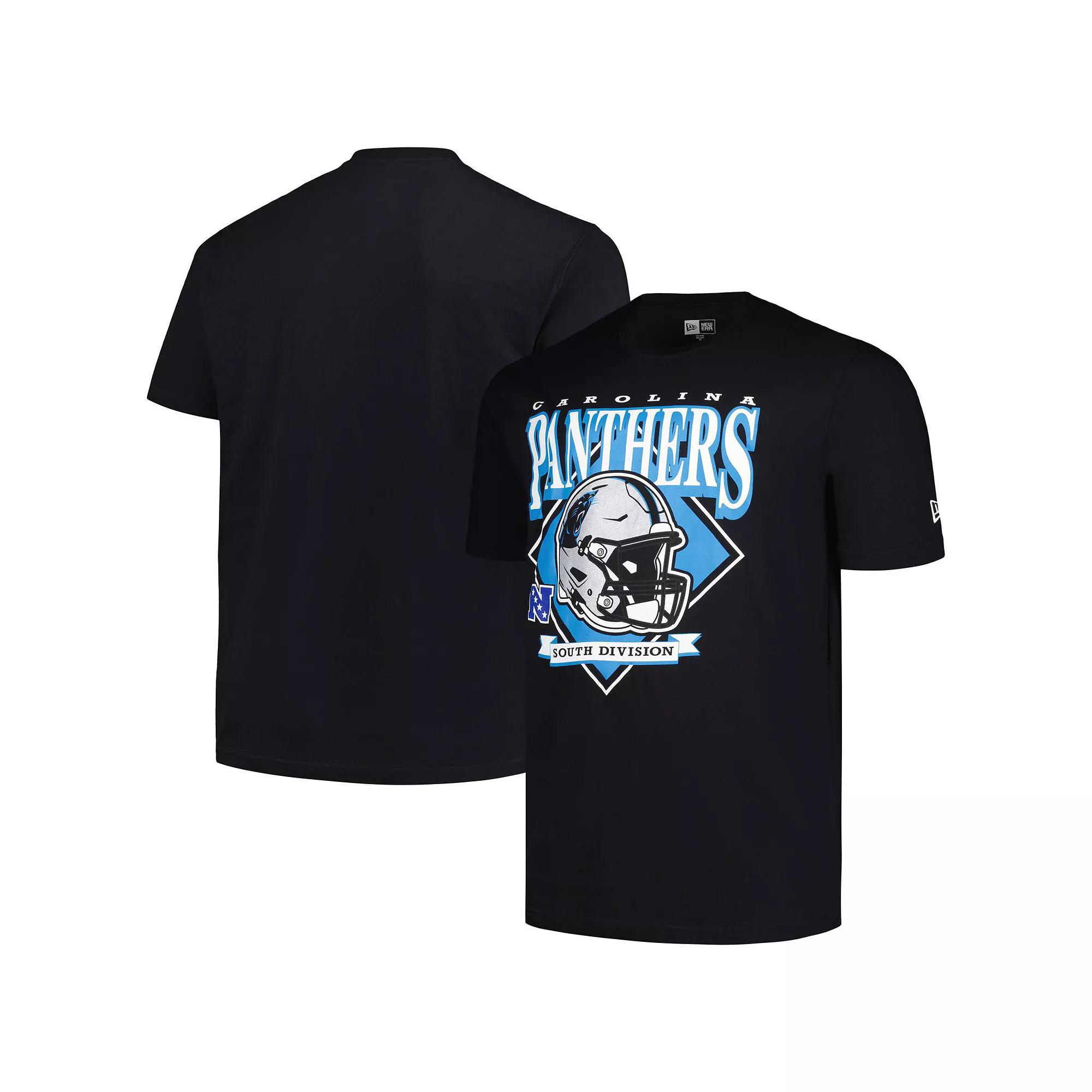 Men's New Era Black Carolina Panthers Big & Tall Helmet T-Shirt,  Product Image