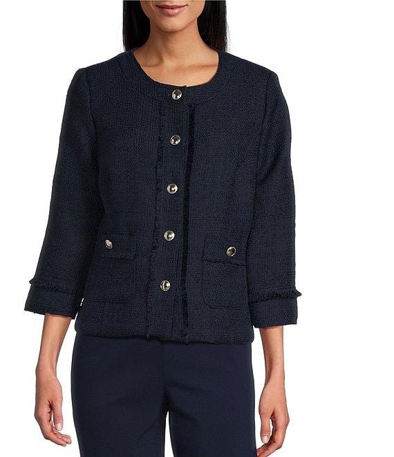 Allison Daley Long Sleeve Full Front Button Lined Jacket Product Image