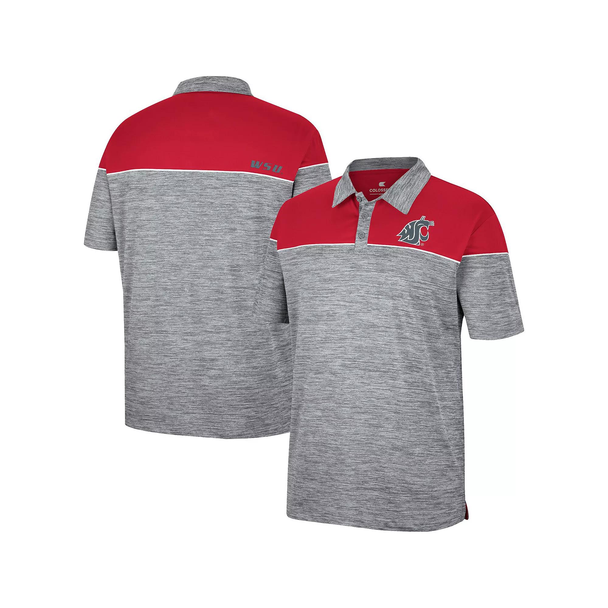 Men's Colosseum Heathered Gray/Maroon Boston College Eagles Birdie Polo, Size: 3XL, Grey Product Image