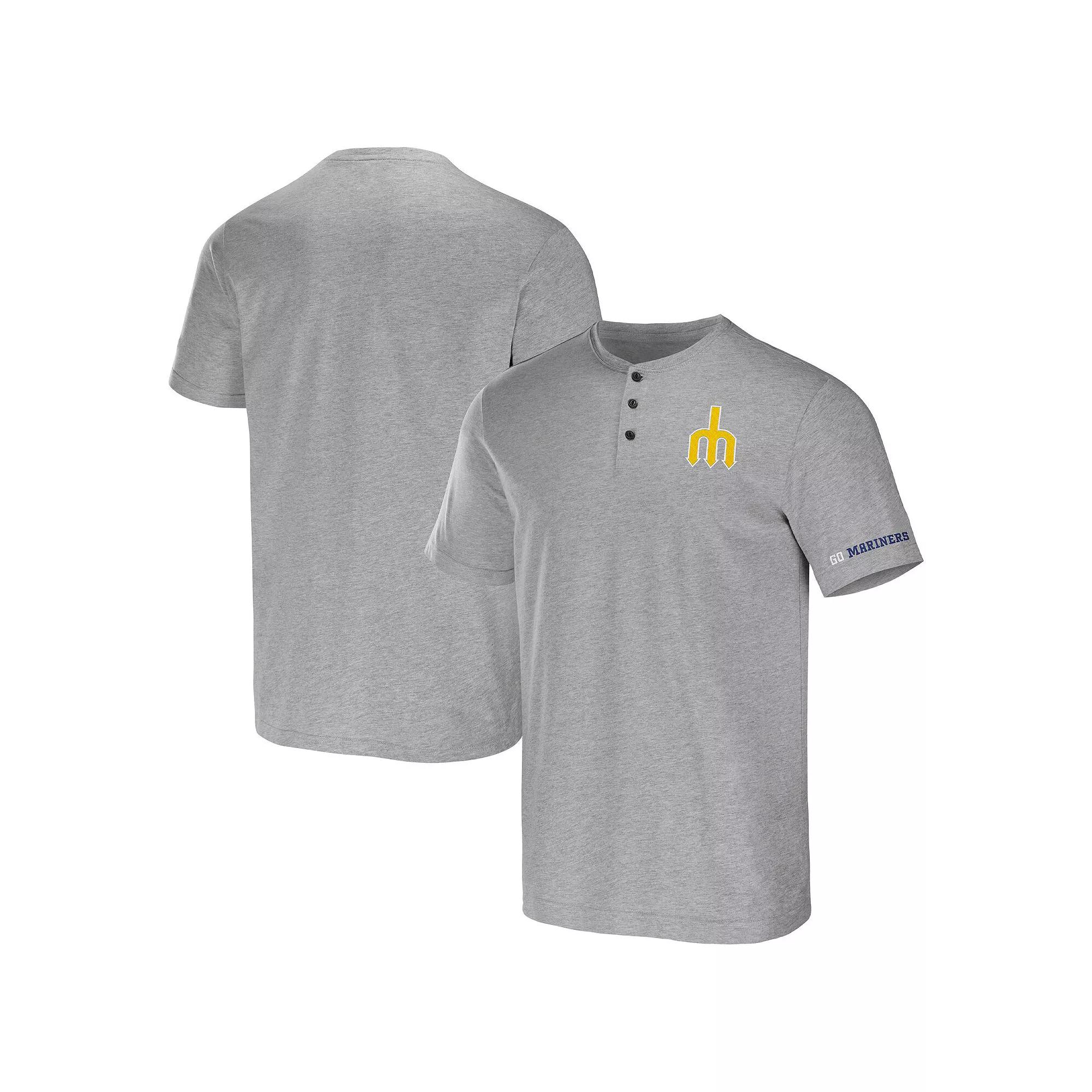 Men's Darius Rucker Collection by Fanatics Heather Gray Seattle Mariners Henley T-Shirt,  Product Image