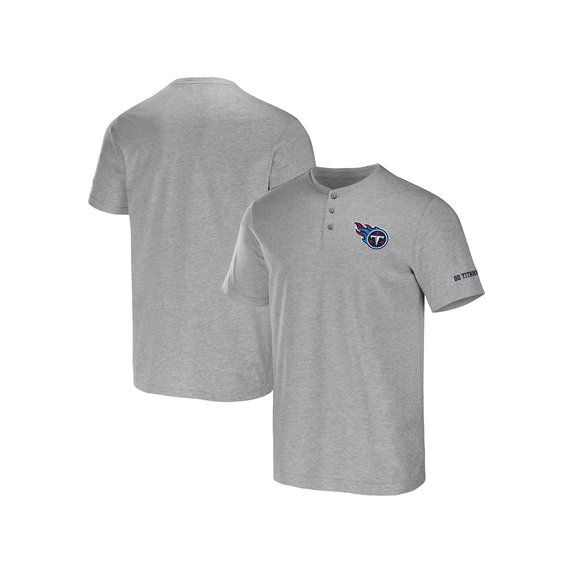 Men's NFL x Darius Rucker Collection by Fanatics Heather Gray Tampa Bay Buccaneers Henley T-Shirt,  Product Image